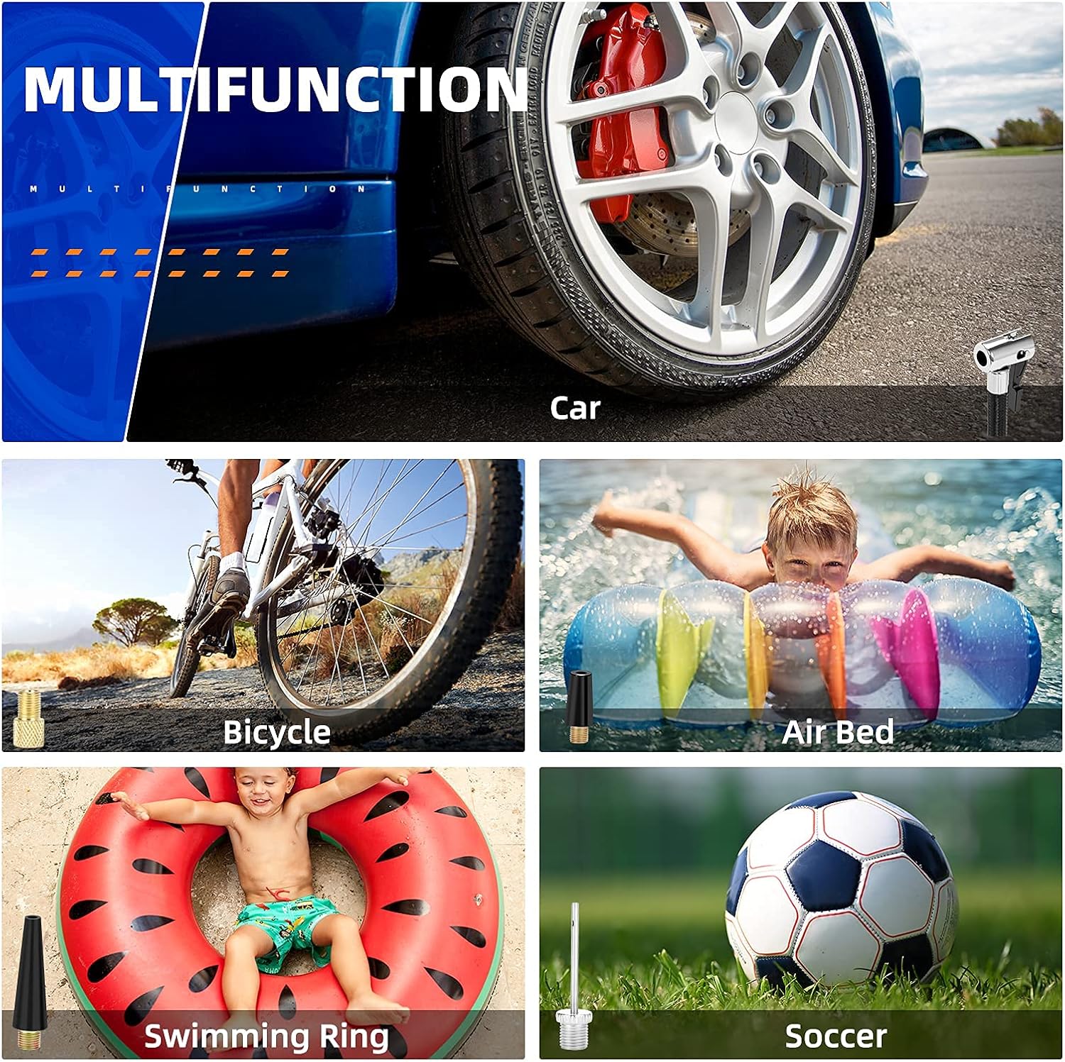 AstroAI Air Compressor Tire Inflator Portable Air Pump for Car Tires 160PSI with 10A AC to DC Converter Bundle