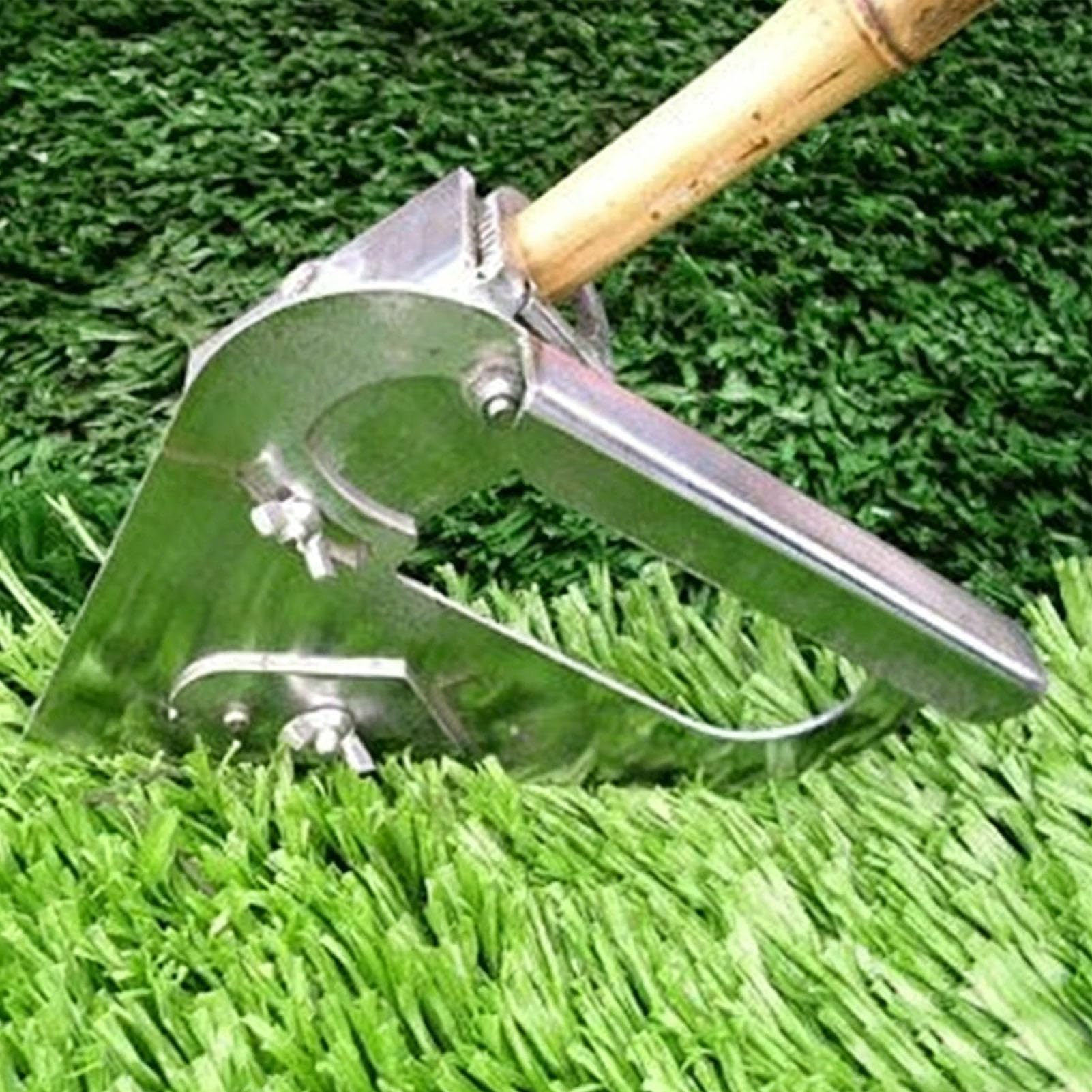 Naroote Herramienta de Instalación de Césped Artificial, Cortadora de Césped de Aleación de Aluminio de 18 X 15 X 7 Cm, Cortador de Borde de Bloqueo para Recorte de Alfombras de