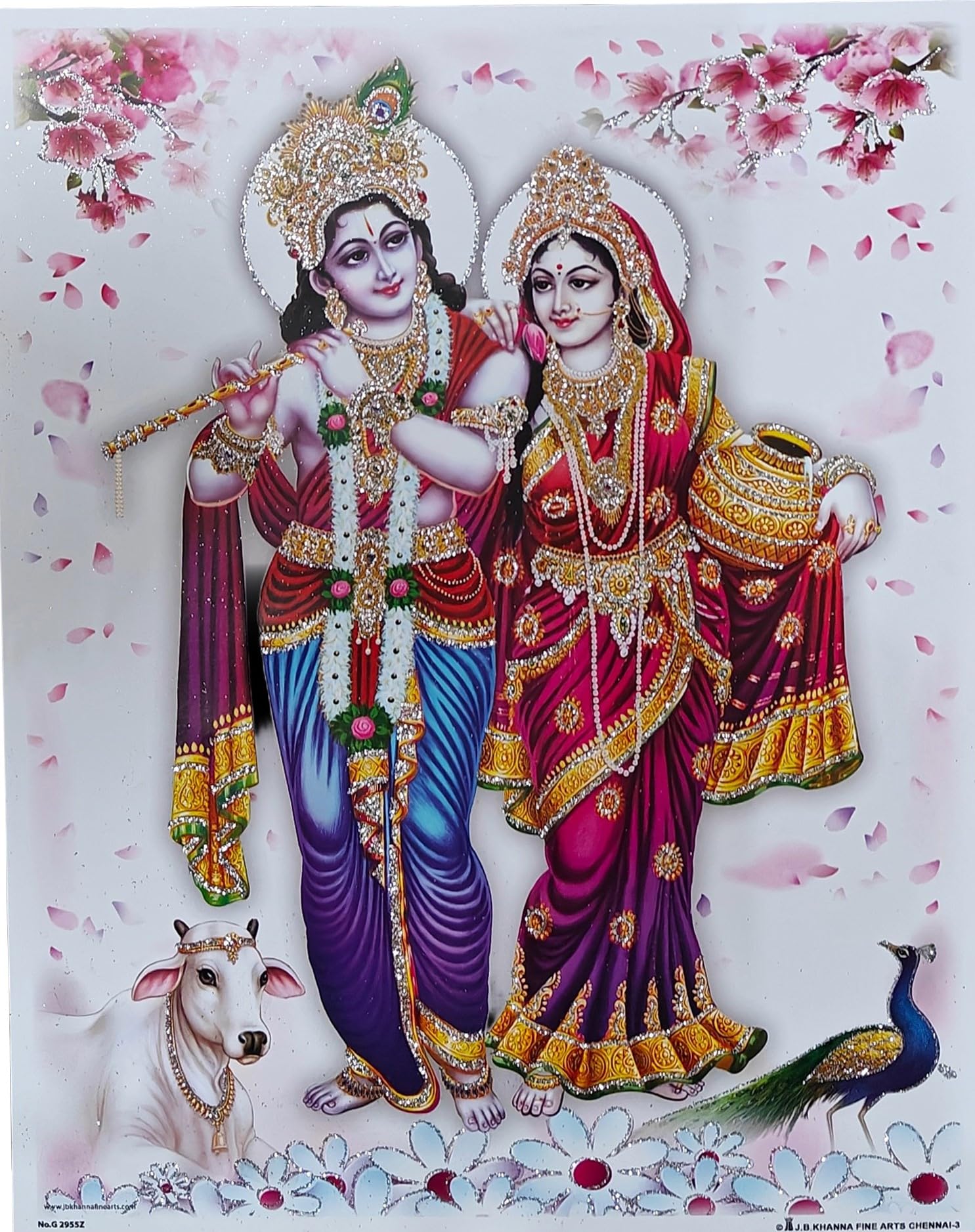 Rastogi Handicraft Radha-Krishna-11"X9" Best Of Indian Reprint Hindu God Poster/Picture With Unframed (Radha-Krishna-11 X9)