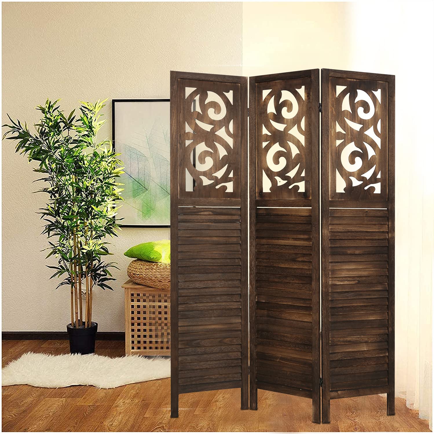 Room Divider Foldable, Folding Room Partitions Separator for