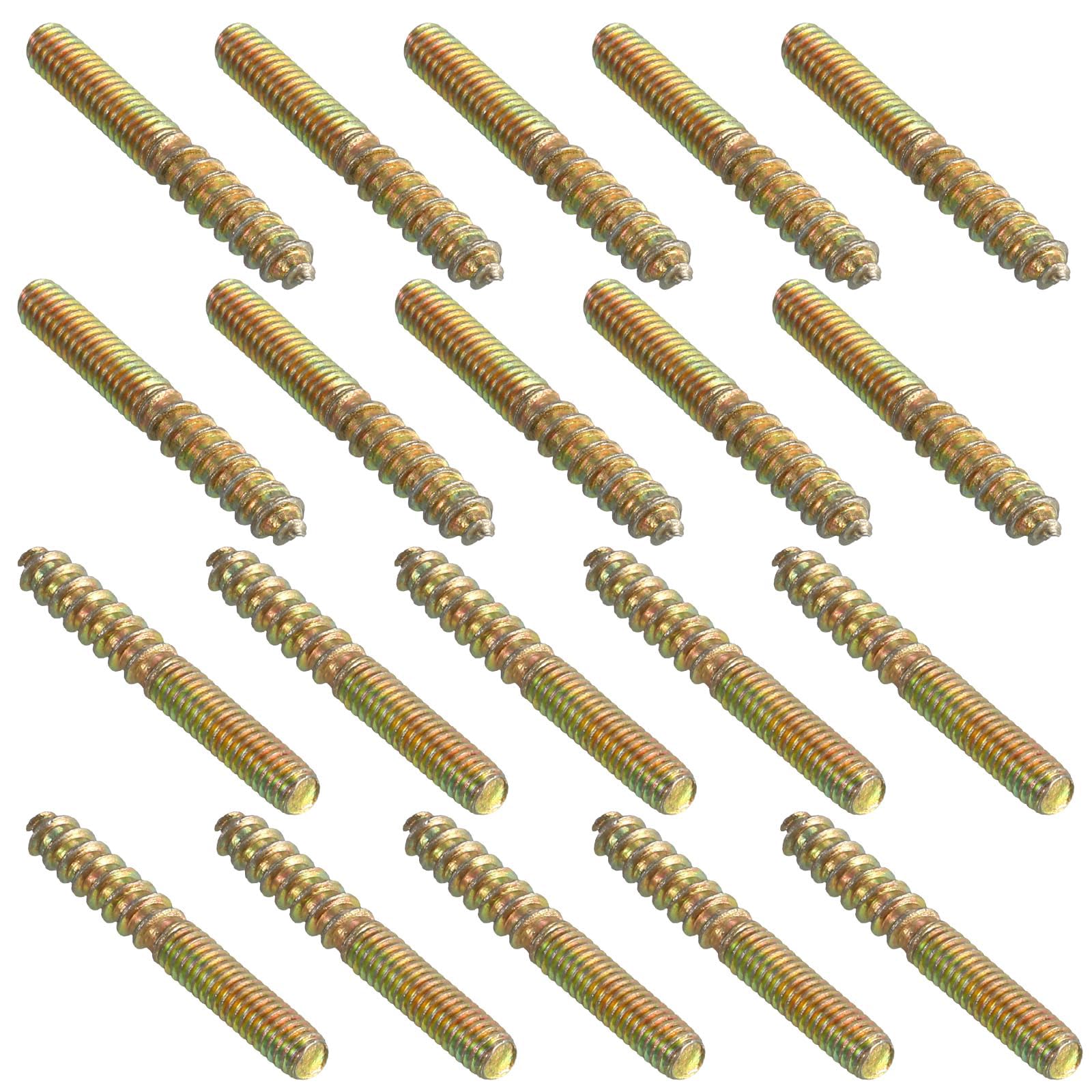 TOP-VIGOR 40Pcs Hanger Bolts, M4x30mm Double Headed Bolts Self Tapping Screw, Double Ended Dowel Screws, Screw Dowels Hanger