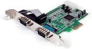StarTech.com 2-port PCI Express RS232 Serial Adapter Card - PCIe RS232 Serial Host Controller Card - PCIe to Dual Serial DB9 Card - 16550 UART - Expansion Card - Windows & Linux (PEX2S553)