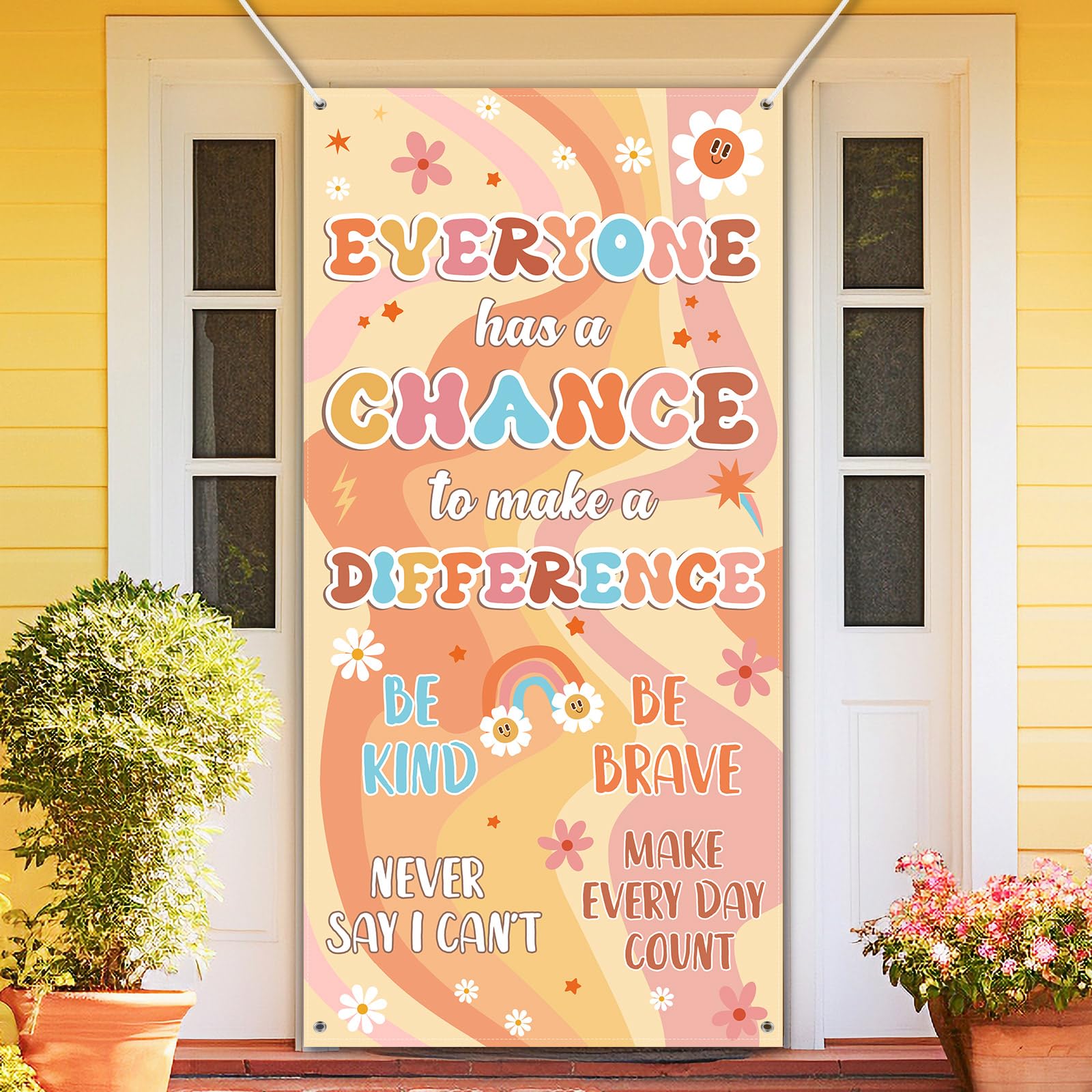 Back To School Decoration BSITSSS Lot De 12 Décorations Rentrée Scolaire, Style Hippie Welcome Guirlande Spirale Suspendue