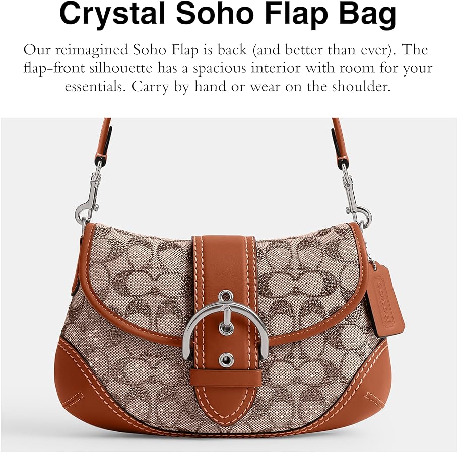 バッグ Coach Soho Hand Bag Signature lic COACH signature hand bag soho flap Black Women Authentic