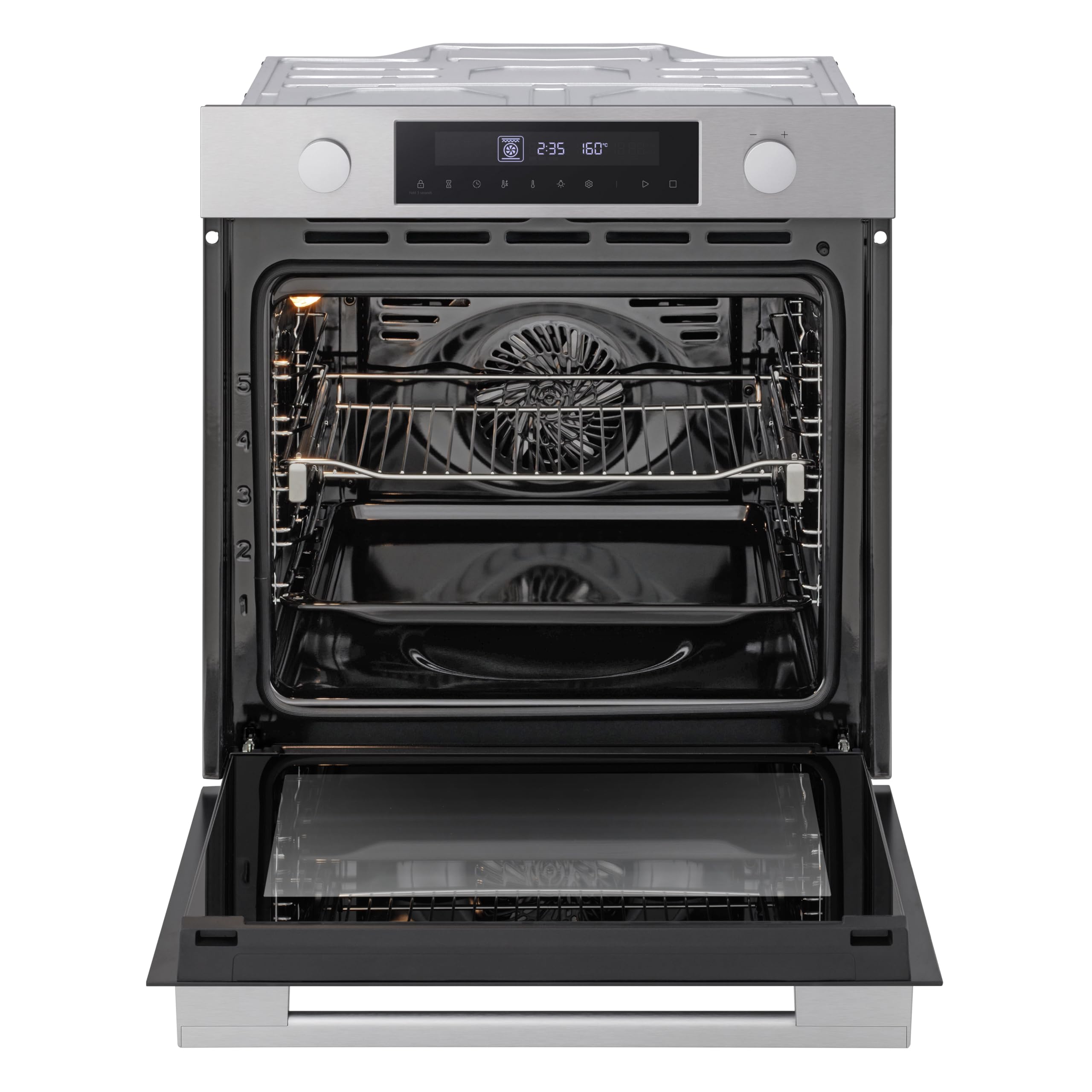 LG WS5D7210S Forno da Incasso Classe A, 72L, 11 Programmi di Cottura, Modalità Friggitrice ad Aria, Grill, Lievitazione, Pizza, Temperatura Massima 250°C, Potenza 3200 W, Wi-Fi