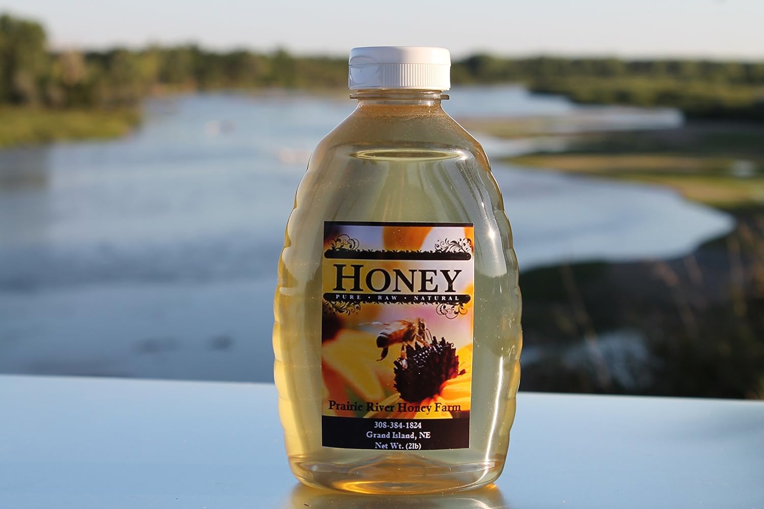 Raw Honey Pure Natural Nebraska Honey One 2lb Jar