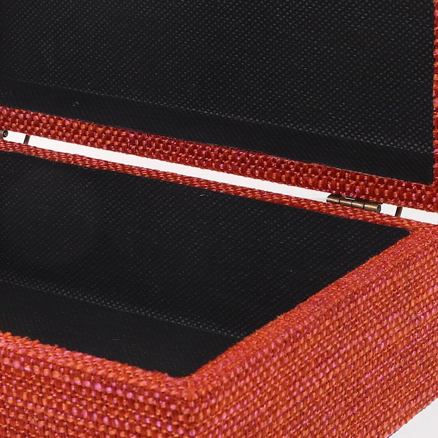 Jewelry Desktop Travel and Elegant Use, Simple Design for Red Box Organizer with Wood Cloth Material, Multifunctional Spacious Earring Holder Case image 5