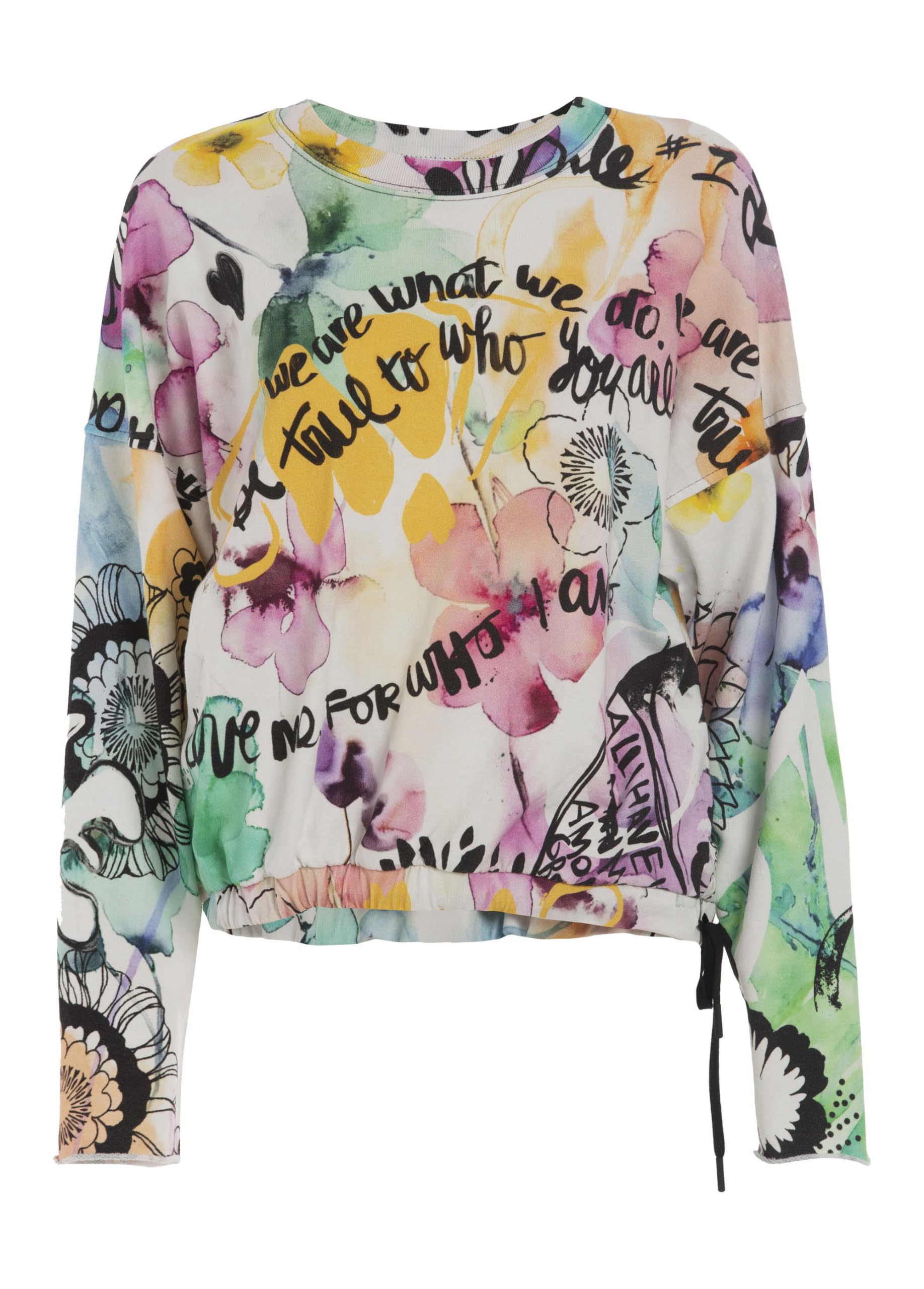 DEHA - Felpa Allover Crew Sweatshirt in Cotone per Donna