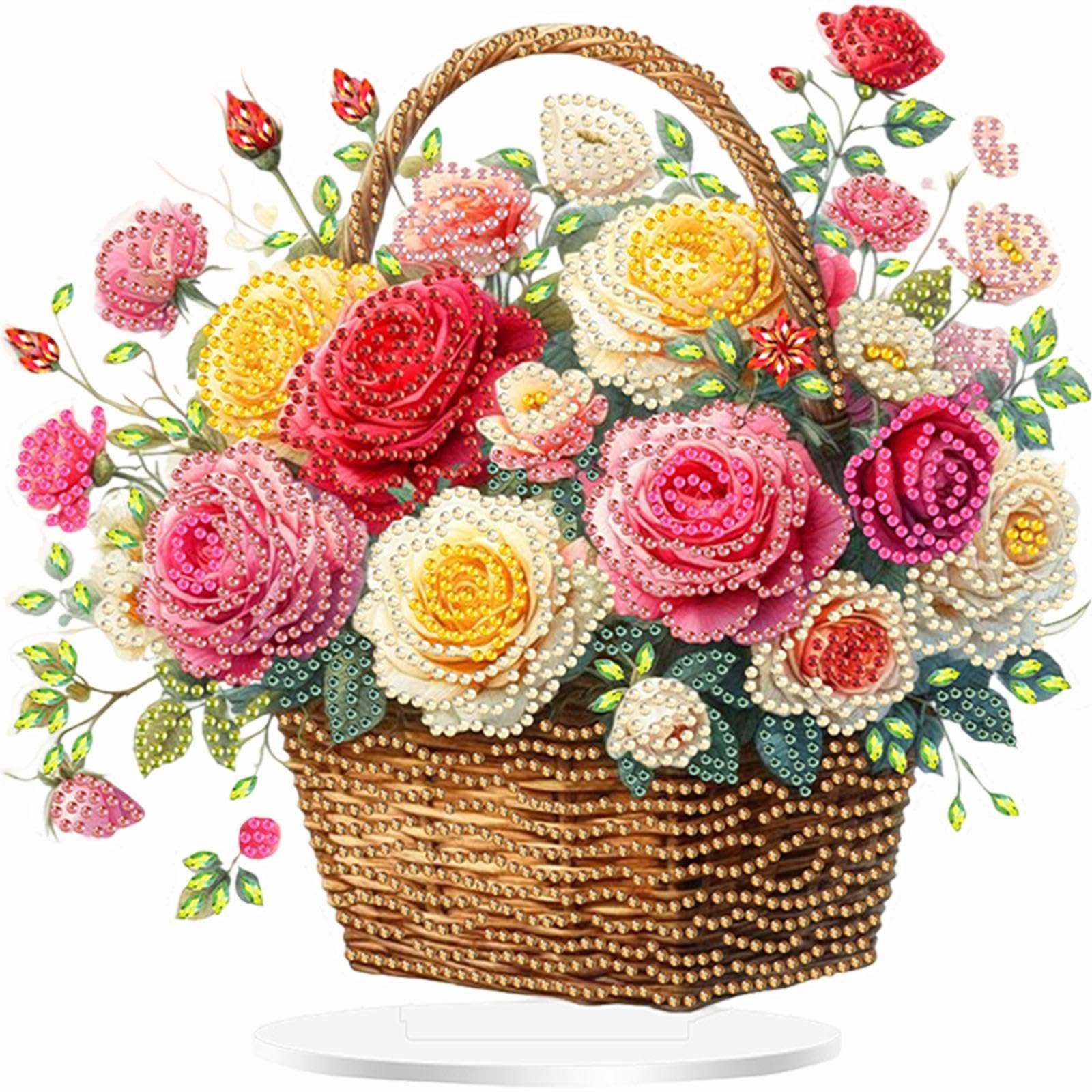 Acrylic Special Shaped Colorful Pattern Diamond Painting Tabletop Ornaments Kit Table Top Diamond Painting Ornament Kits for Table Decoration