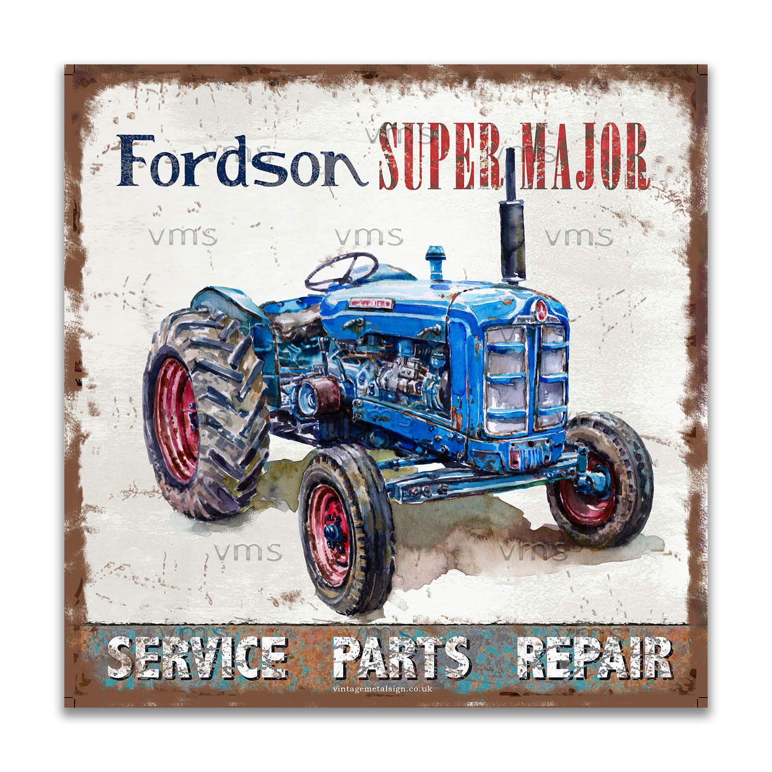 Vintage Metal Sign FORDSON SUPERMAJOR 12X12 inch Home Decor Inside Outside Bar Kitchen Pub Decorative Plaques
