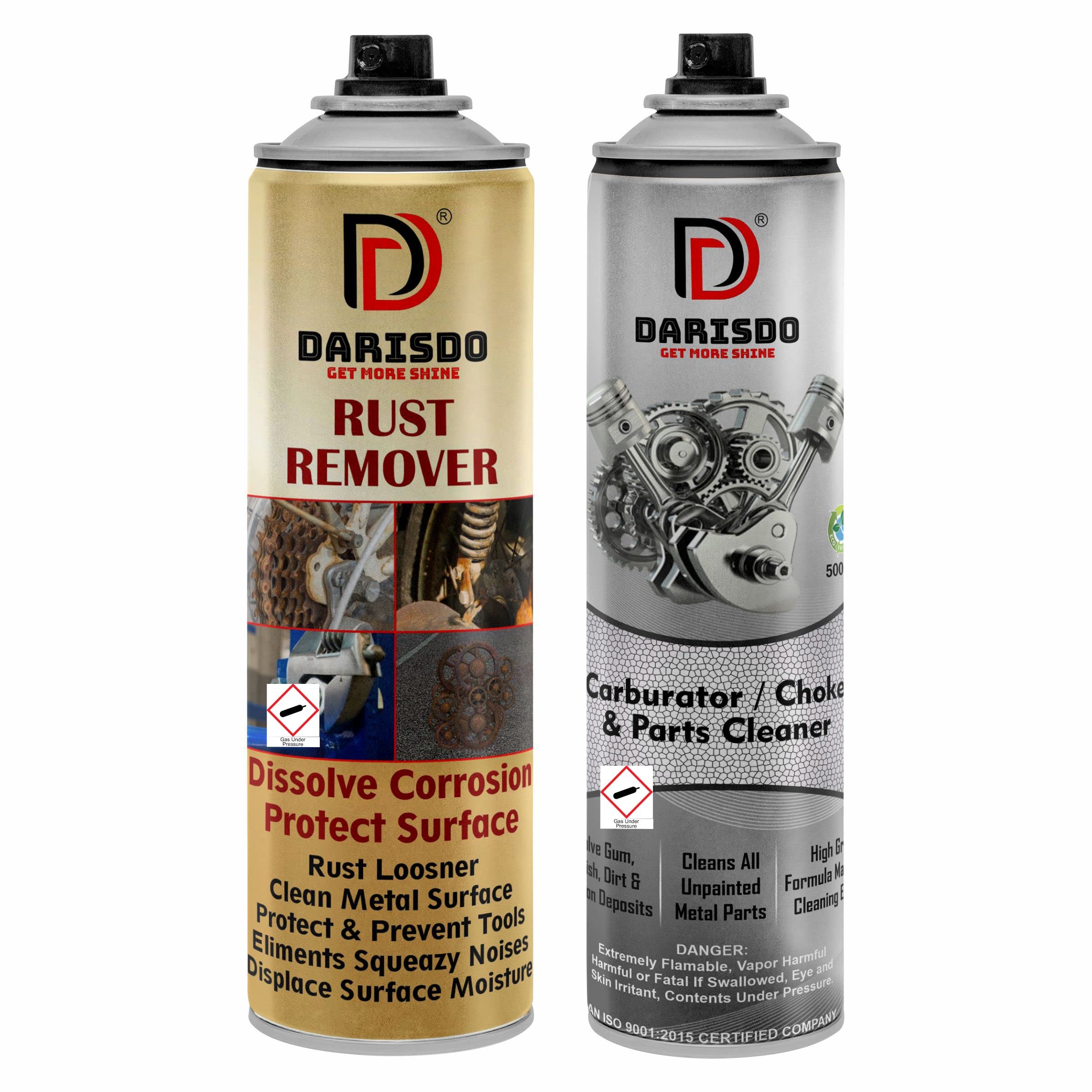Darisdo Rust Remover & Carburetor Choke Cleaner Engine Cleaner Protect Against Corrosion (500+500 ml)-image-6