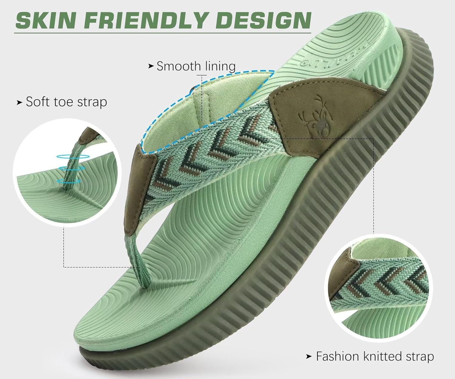 KuaiLu Womens Fashion Orthotic Flip Flops Ladies Athletic Thick Cushion Recovery Thong Sandals Slip On Memory Foam Walking Sandles With Comfortable Plantar Fasciitis Arch Support - Image 7