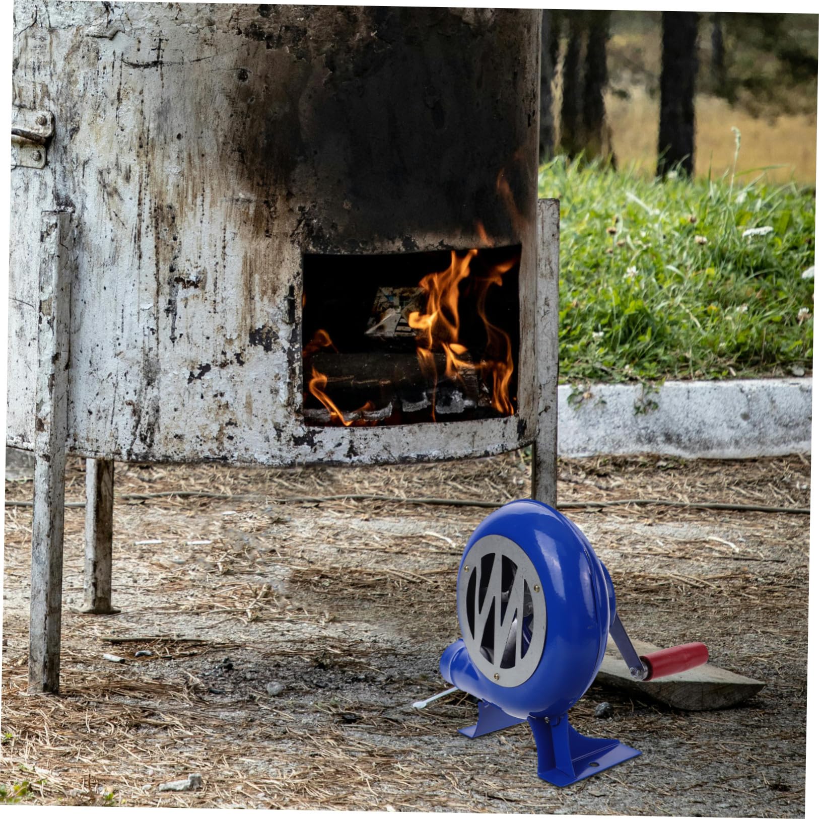 TOYANDONA Ventilatore Manuale per Barbecue e Soffiatore Portatile per Grigliate con Impugnatura Ergonomica per Esterno e Facile da Trasportare e Utilizzare