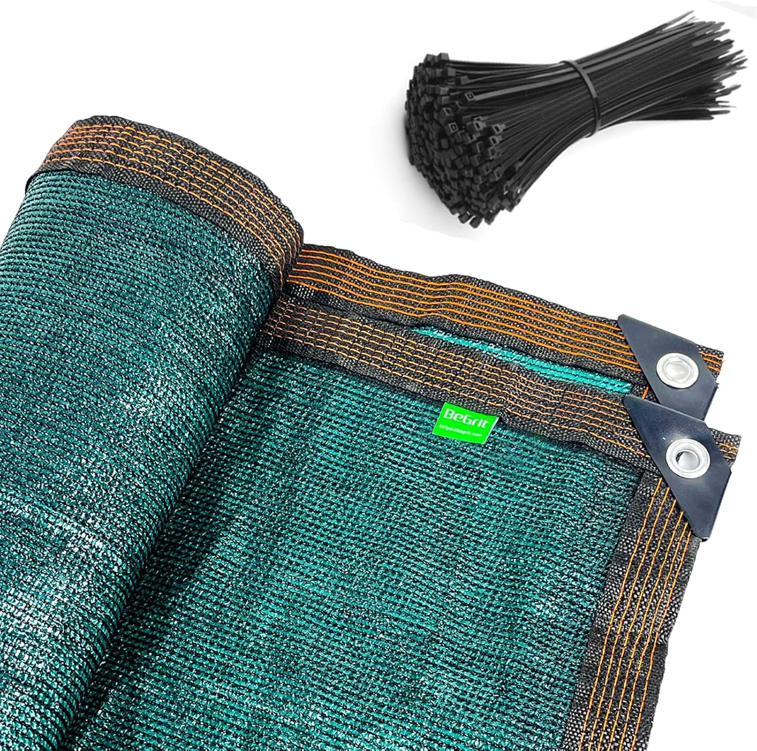 BeGrit Garden Privacy Screen 2m × 5m Outdoor Fence Covering Net 90% HDPE Tear & UV Resistant Windbreak Privacy Mesh with 100 Cable Ties for Patio Backyard Plants Screening Panels