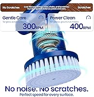 Vista 2 de Cepillo Giratorio Eléctrico 8 en 1, Cepillo de Limpieza Inalámbrico Completamente Impermeable con Pantalla LED, 2 Configuraciones de Velocidad