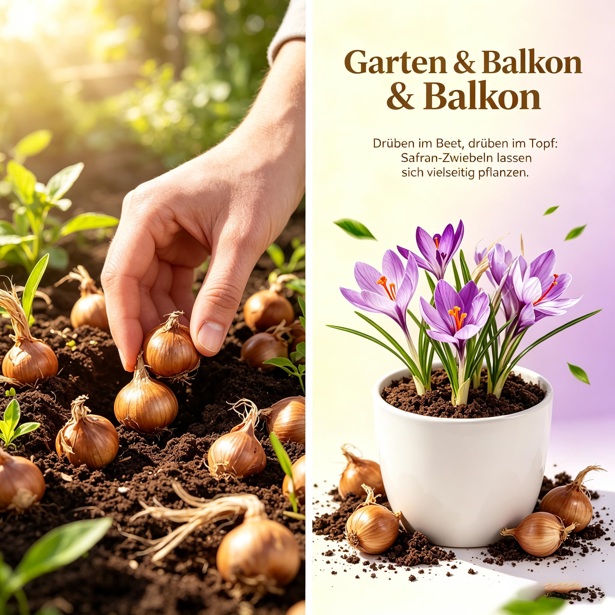 Krokusrhizom,GartenverschöNerung, Geeignet FüR AnfäNger-Top Kollektion-Premium Geschenke -Fachgerecht Gepflanzt-15Zwiebel
