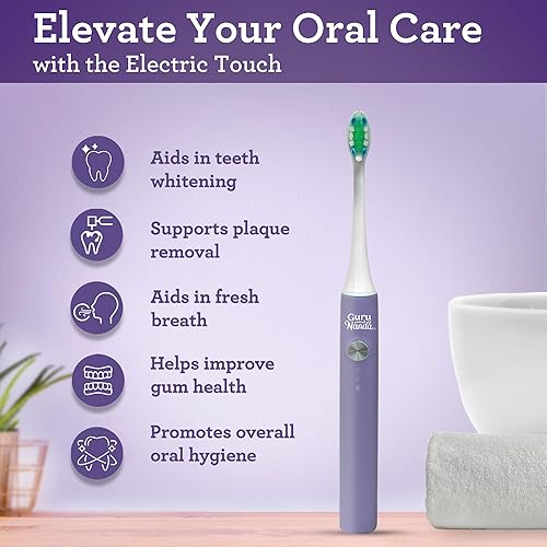 Miniatura 6 de GuruNanda Cruiser - Cepillo de dientes sónico con 2 cabezales de cepillo, 1 tapa de cepillo, 1 cable USB, 2 modos, temporizador de 2 minutos y más