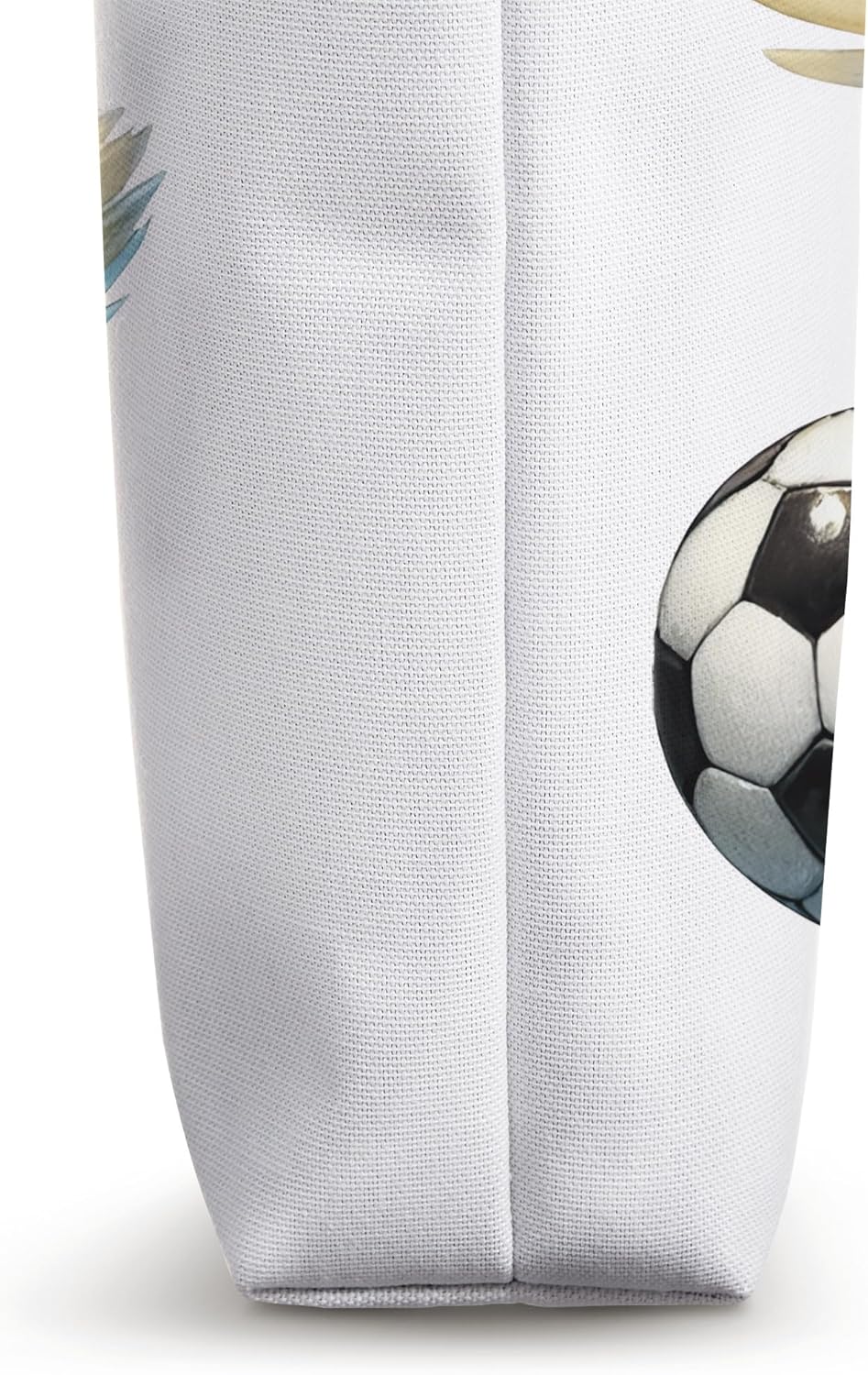 Cartoon Duck Soccer Player Kicking Ball Tote Bag