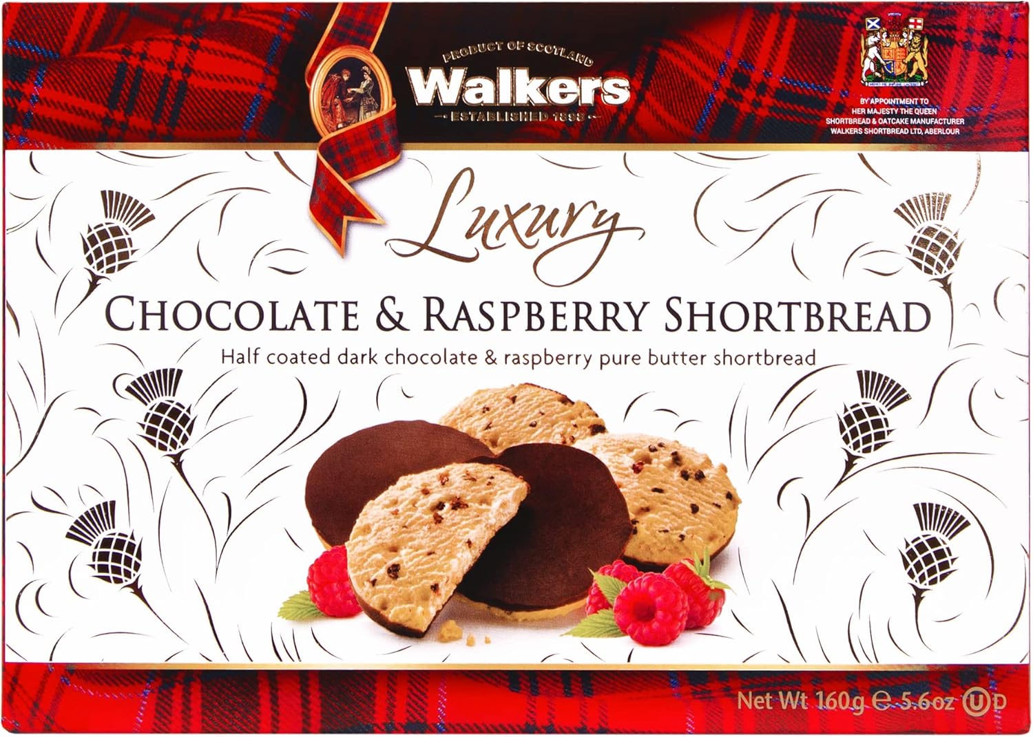 Walkers Shortbread Luxury Chocolate & Raspberry Shortbread, Traditional