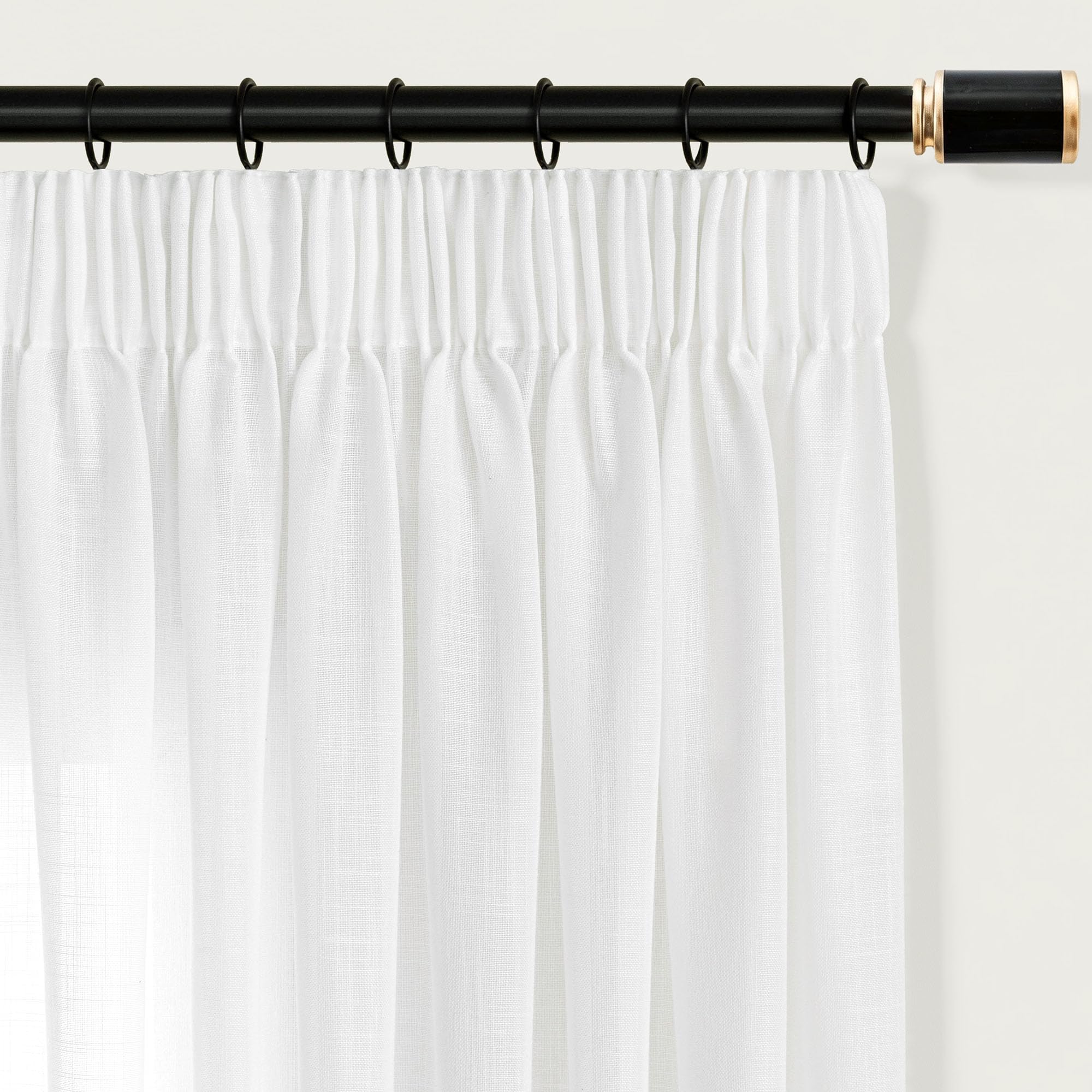 VIVICOZY BohoTransparent Vorhang,Gardinen für Wohnzimmer Schlafzimmer,Weiß, H145 x B140cm