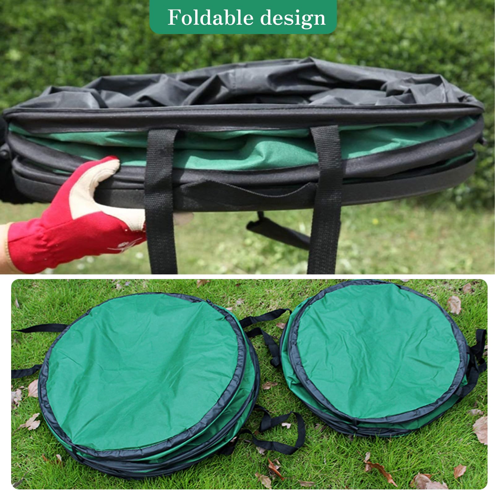 Sac Dechets Verts, avec poignées Sacs de Jardin Sac Poubelle réutilisable, Sacs de Jardin Heavy Duty, 85L 2pcs