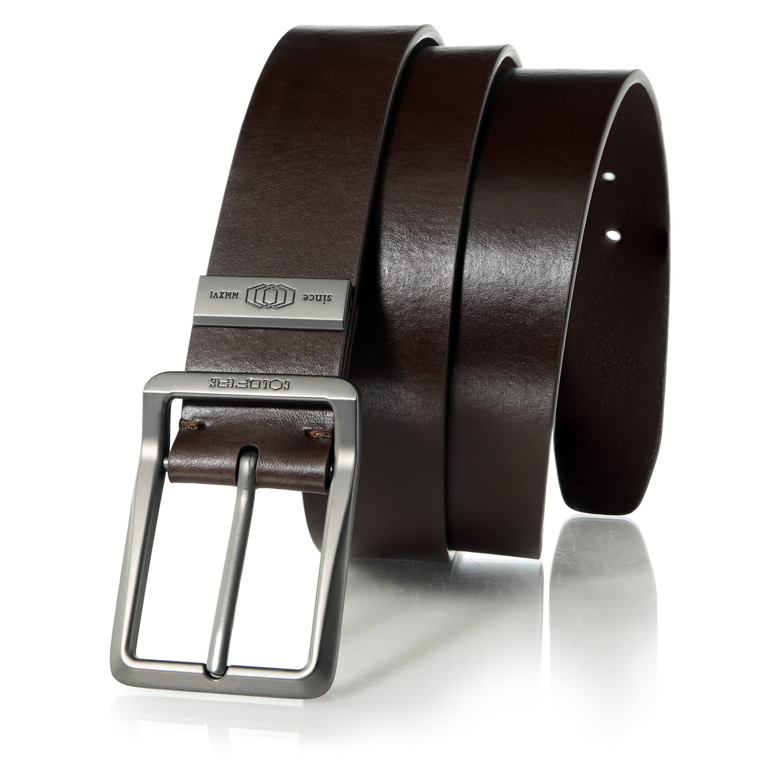 ColdFire Cinturón de cuero casual | Fabricado en la UE | Cinturón resistente para hombre | Cinturón EDC