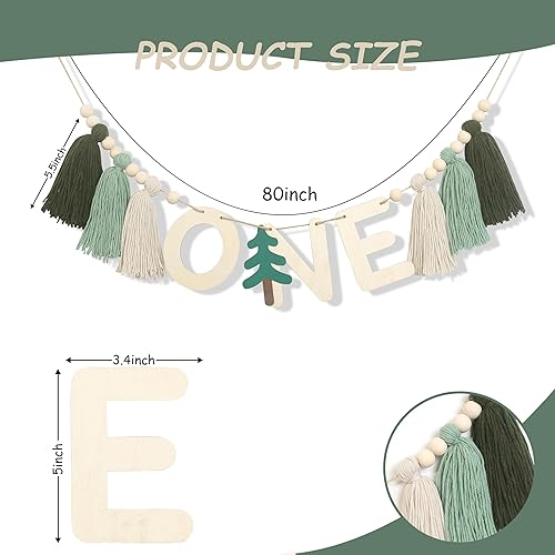 Miniatura 2 de Cartel de madera para silla alta para acampar temático  Cartel de fiesta de cumpleaños para niños con tema de un campista feliz  Cartel de primer