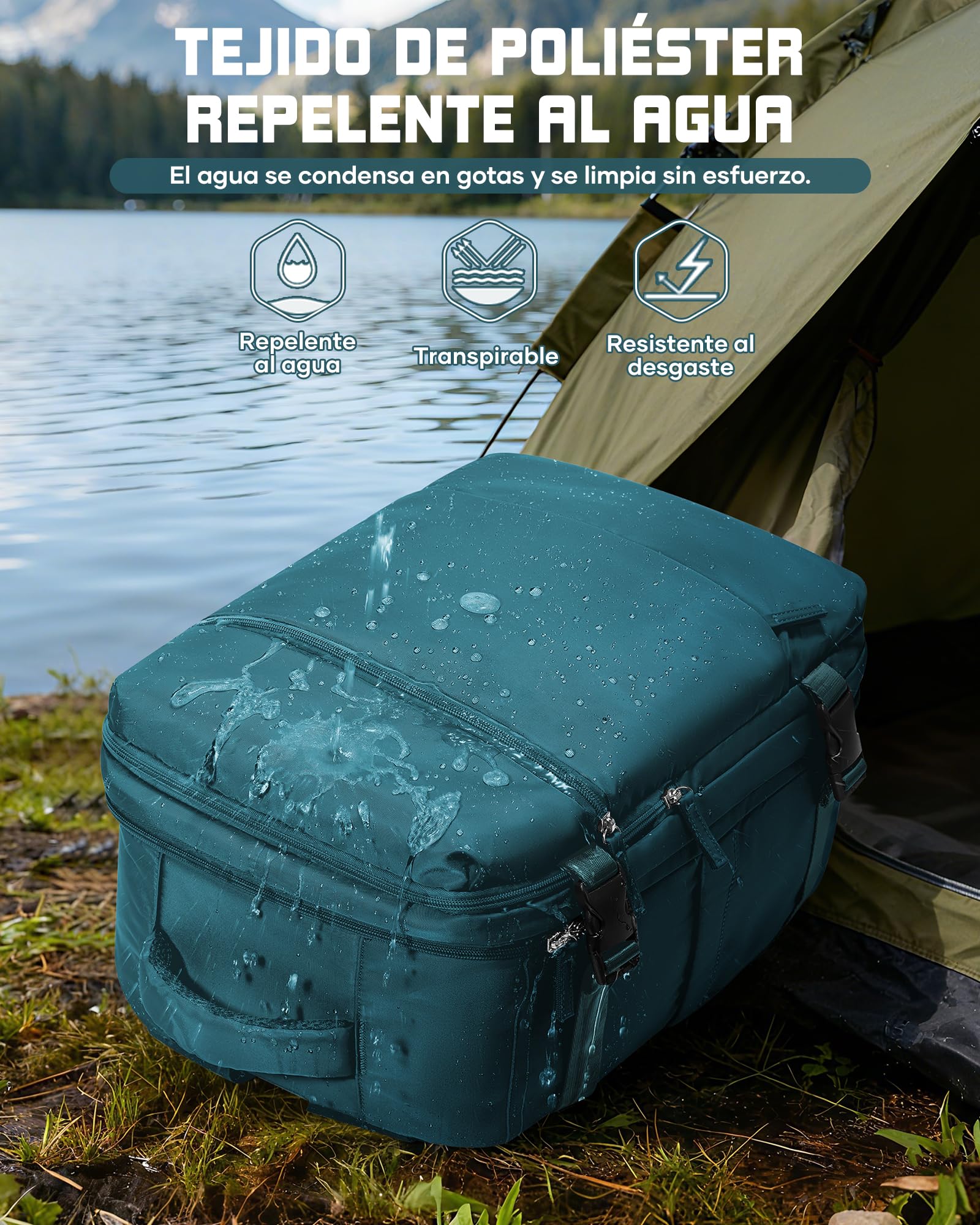 suradar Mochila Viaje Cabina Avion 40x30x20 para Ryanair, Wizz, Vueling Bolsa Viaje 40x30x20 Equipaje de Mano Mochila Portatil 15,6 Pulgadas Mochilas para Trabajo Colegio Hombre Mujer Azul Pavo Real