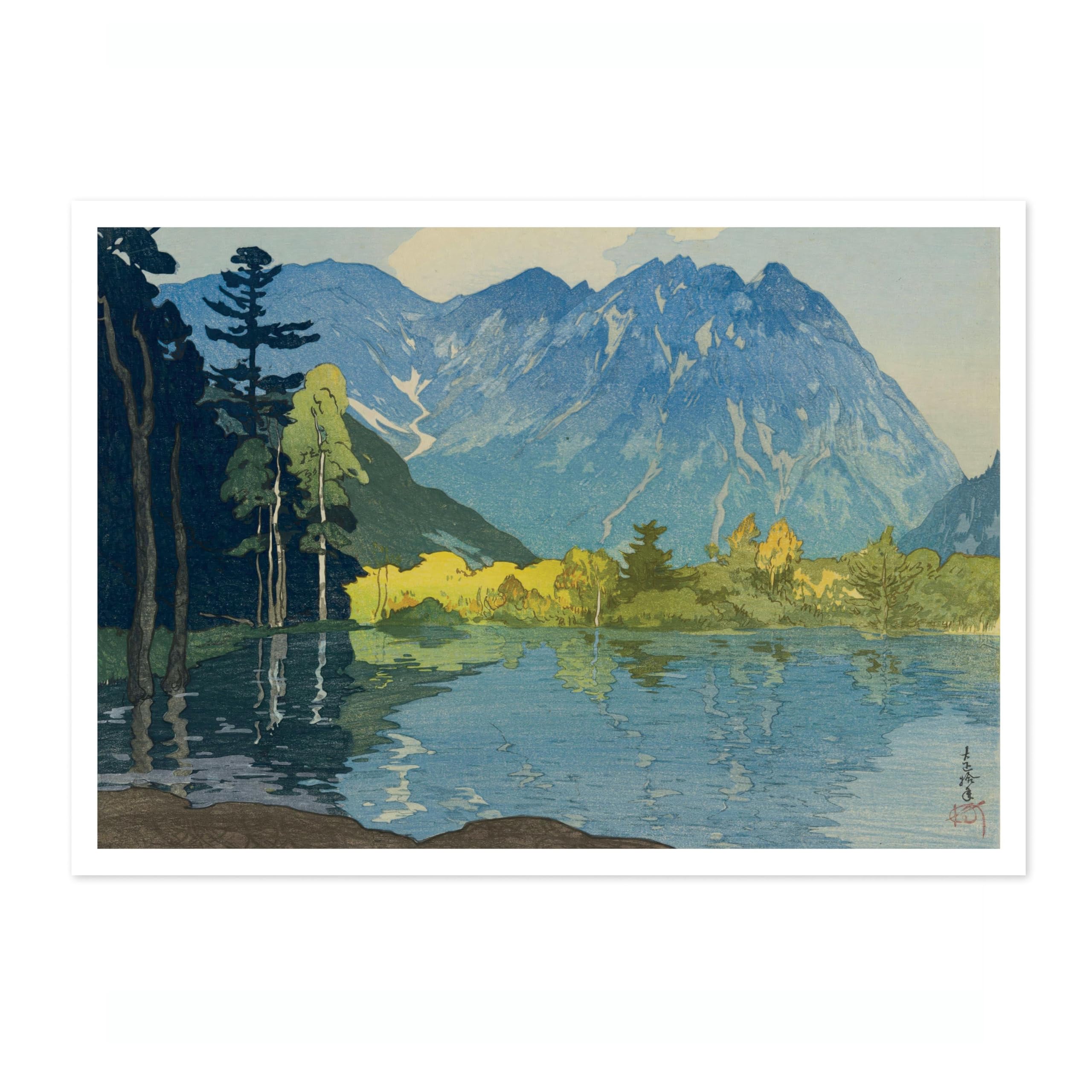 Animato The Japan Alps Hiroshi Yoshida Poster, Japanese Woodblock Ukiyo-E Print, Vintage Art Picture Painting Wall Art Exhibition, Archival Matte, A2 (Print Only) - 59.4x42cm