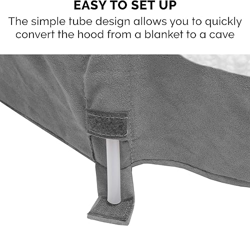 Miniatura 11 de Cama Furhaven de sherpa y gamuza - Cama para perro de espuma de gel refrescante, color gris, 44 pulgadas