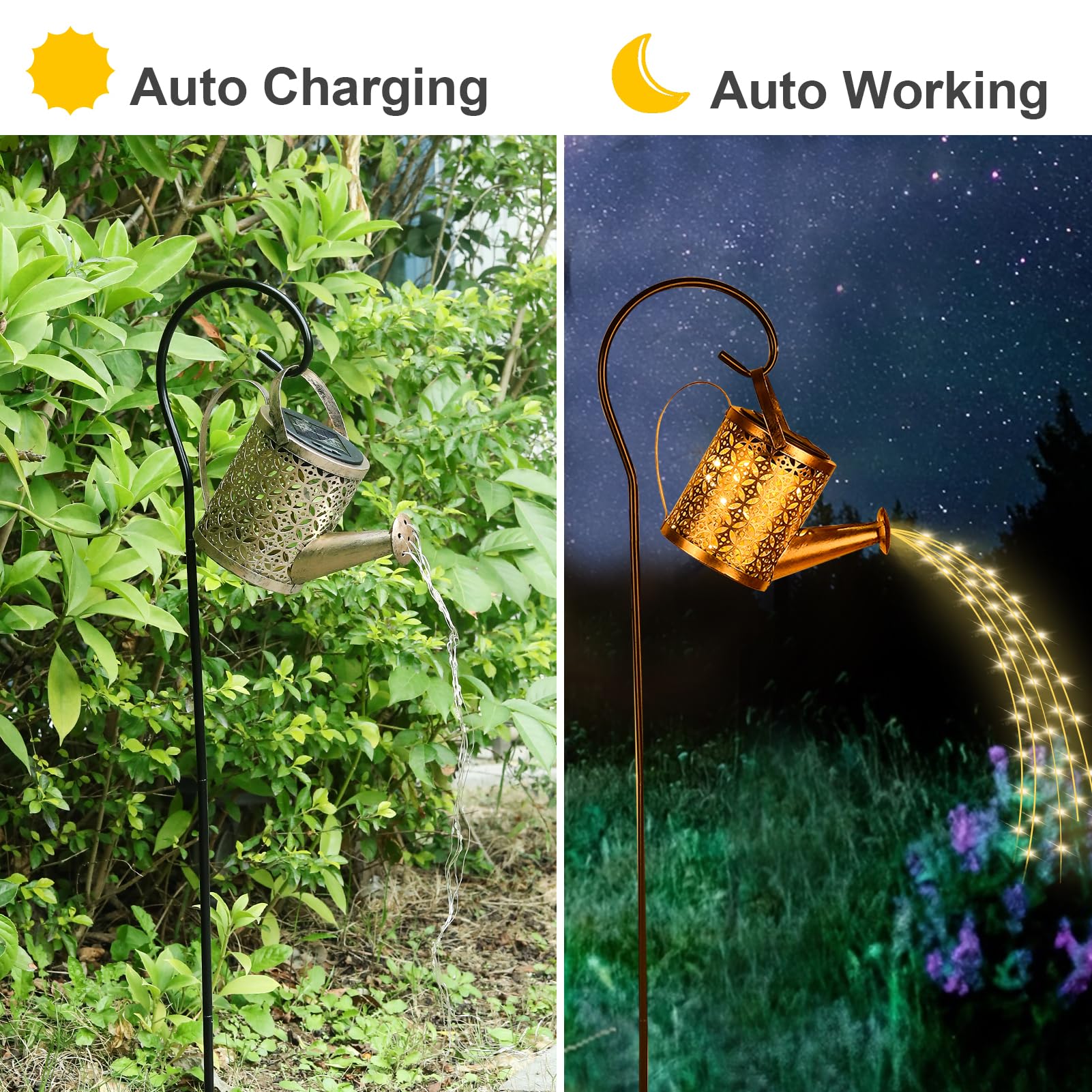 Lot De 2 Lampes Solaires Pour Décoration Lampes Solaires Exterieures Fleurs Jardin Deco