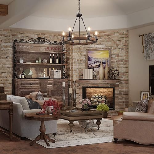 Miniatura 9 de LNC - Lámpara de techo tradicional tipo candelabro (5 luces), A03300, 40watts, 120 volts