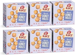 Katz Gluten Free Glazed Donut Holes. Free of Dairy, Soy, Tree Nuts, and Peanuts, Kosher 6oz (6pk)