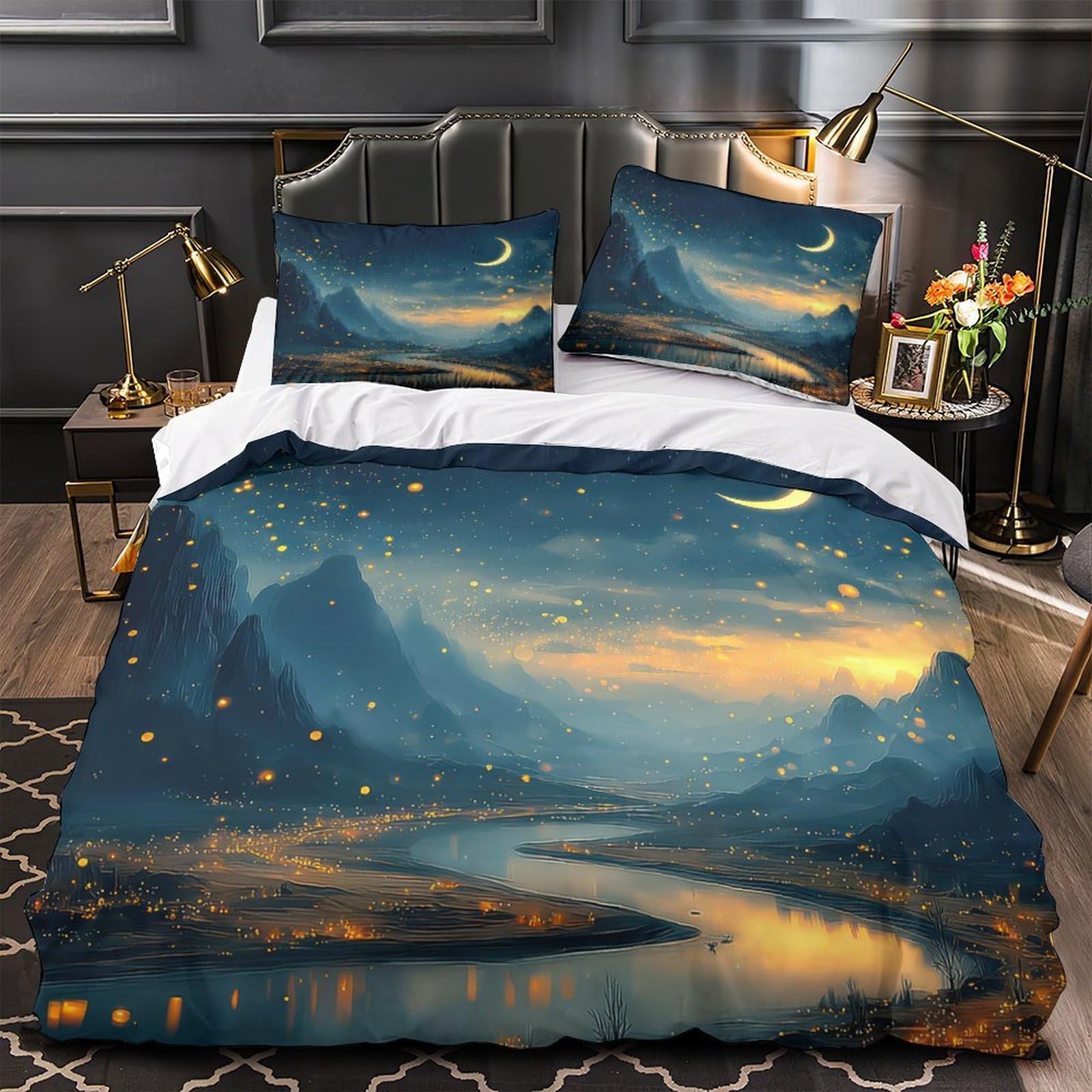 Housse de couette pour adultes et enfants lit King parure de lit douillette pour la chambre