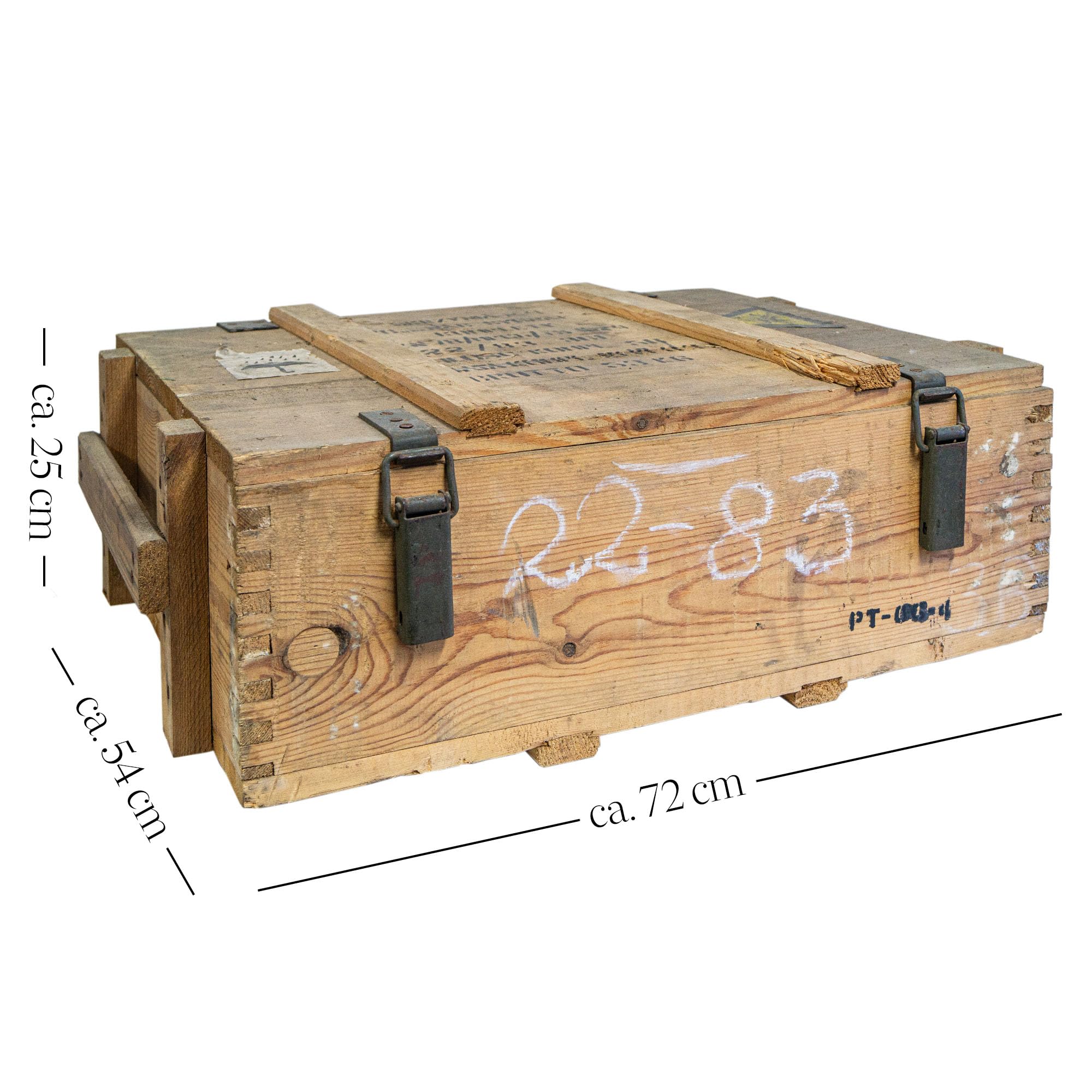 Kistenkolli Altes Land Skrzynka na amunicję Box KS-40 jako towar klasy B, skrzynka transportowa, grubość ścianki ponad 1 cm, wymiary ok. 53 x 37 x 29 cm, wymiary wewnętrzne 49 x 30 x 20 cm