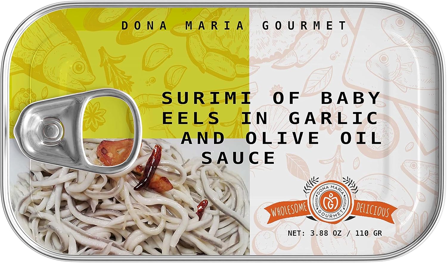 Surimi of Baby Eels in Garlic and Olive Oil Sauce ( 2 packs ) Gluten