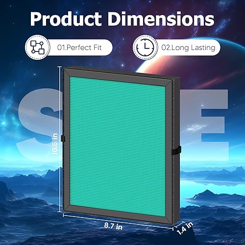 Miniatura 7 de Filtro de aire MK04 de repuesto para purificador de aire AROEVE MK04 MG04JH, filtro de carbón activado de alta eficiencia H13 4 en 1, versión de