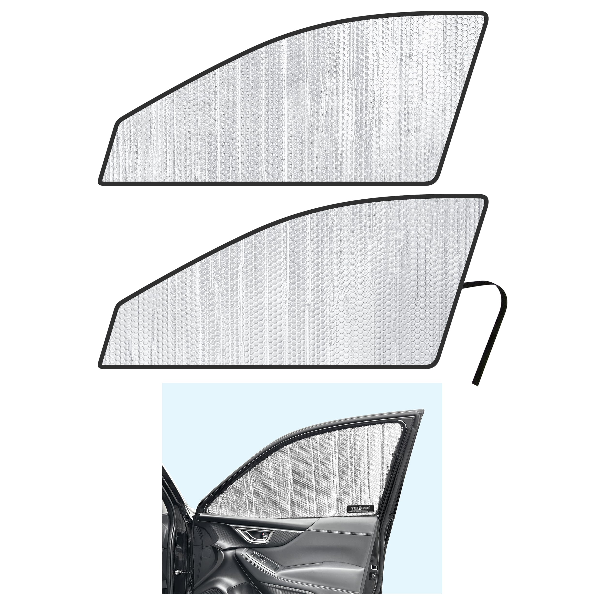 Side Window Front Seat Reflective Sunshade Custom Fit for 2019 2020 2021 2022 2023 2024 Subaru Forester SUV, Base, Premium, Sport, Limited, UV Reflector Sun Protection Accessories (Set of 2)