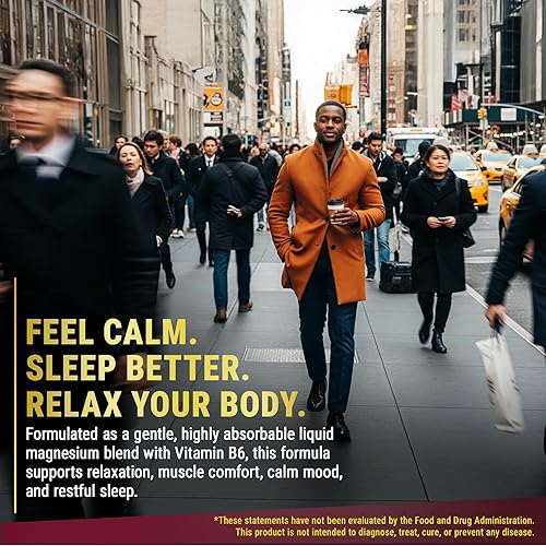 Miniatura 4 de Gotas de glicinato de magnesio líquido con vitamina B6, suplemento de magnesio de 500 mg y vitamina B6 100 mg | Sin OMG sin gluten | Alivio del