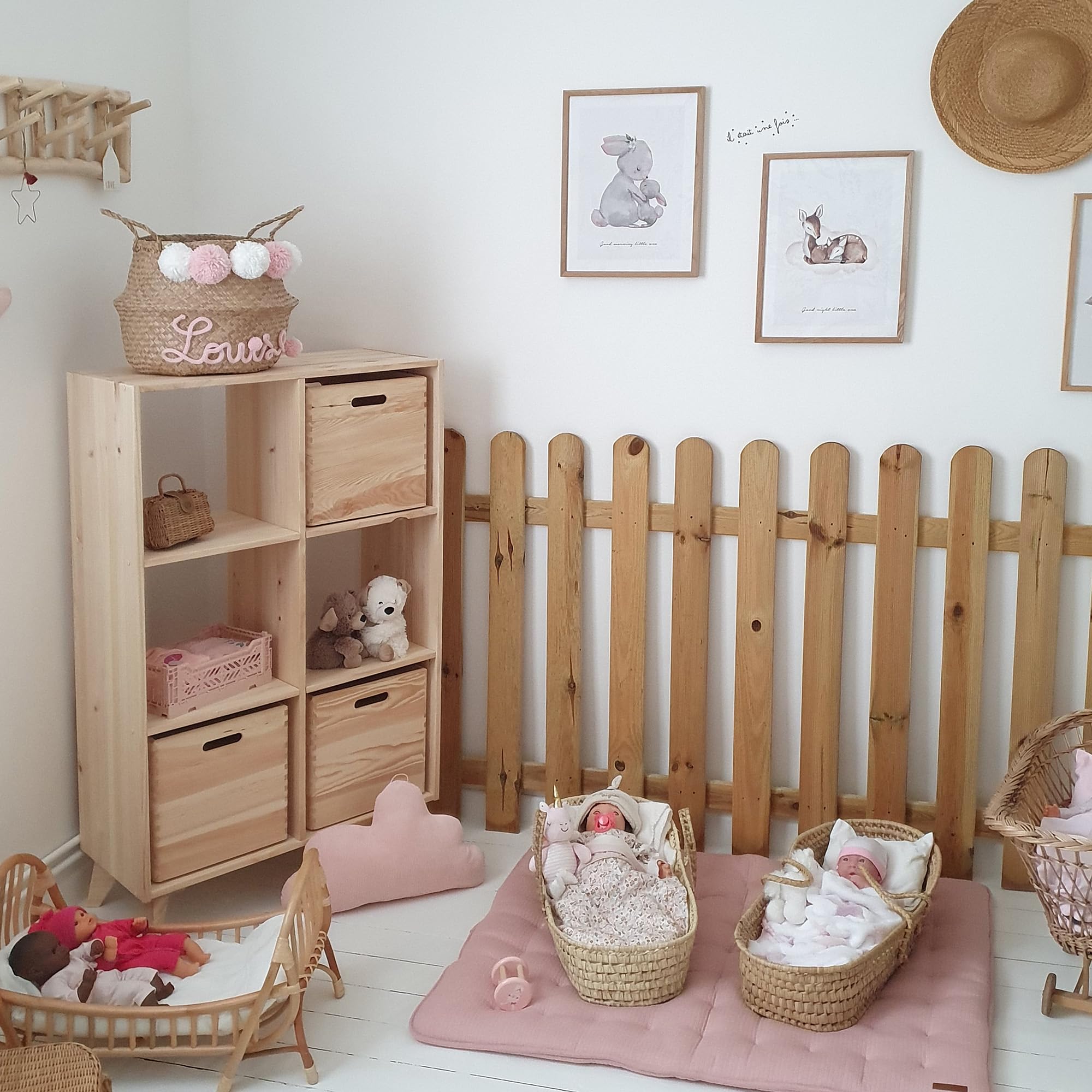Astigarraga Kit Line Estantería Modular 6 Cubos Dinamic, Madera Maciza Pino - 105,4x70,8x33 cm