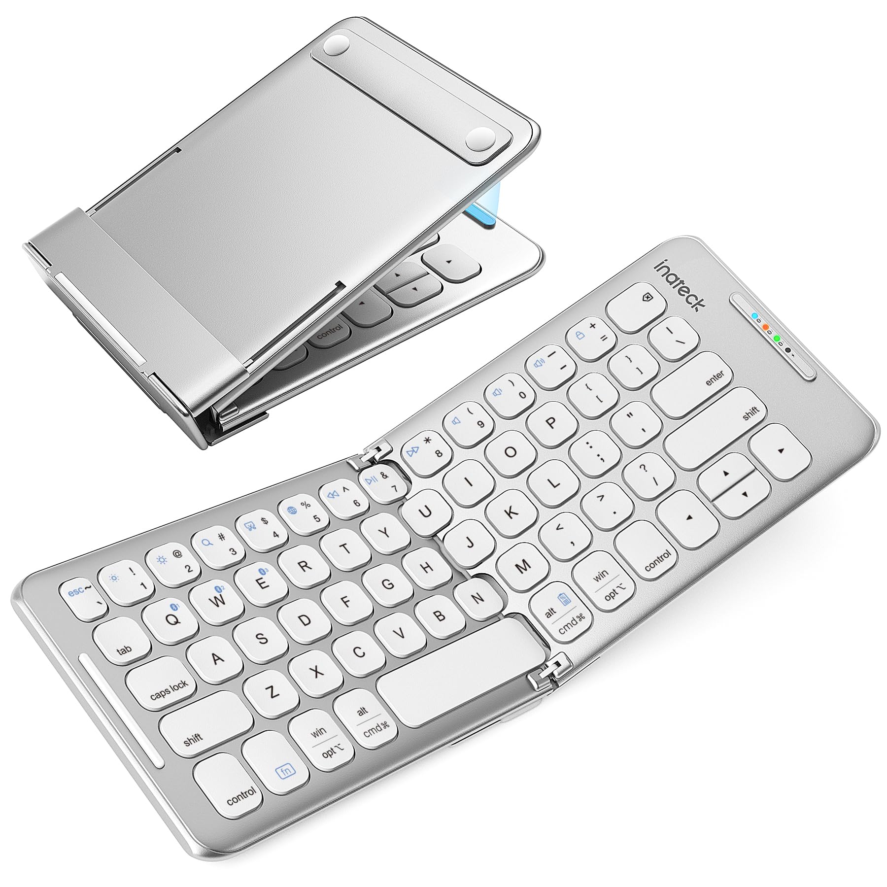 Inateck Compact Foldable Bluetooth Keyboard, Portable Wireless Travel Keyboard with 3-Device...