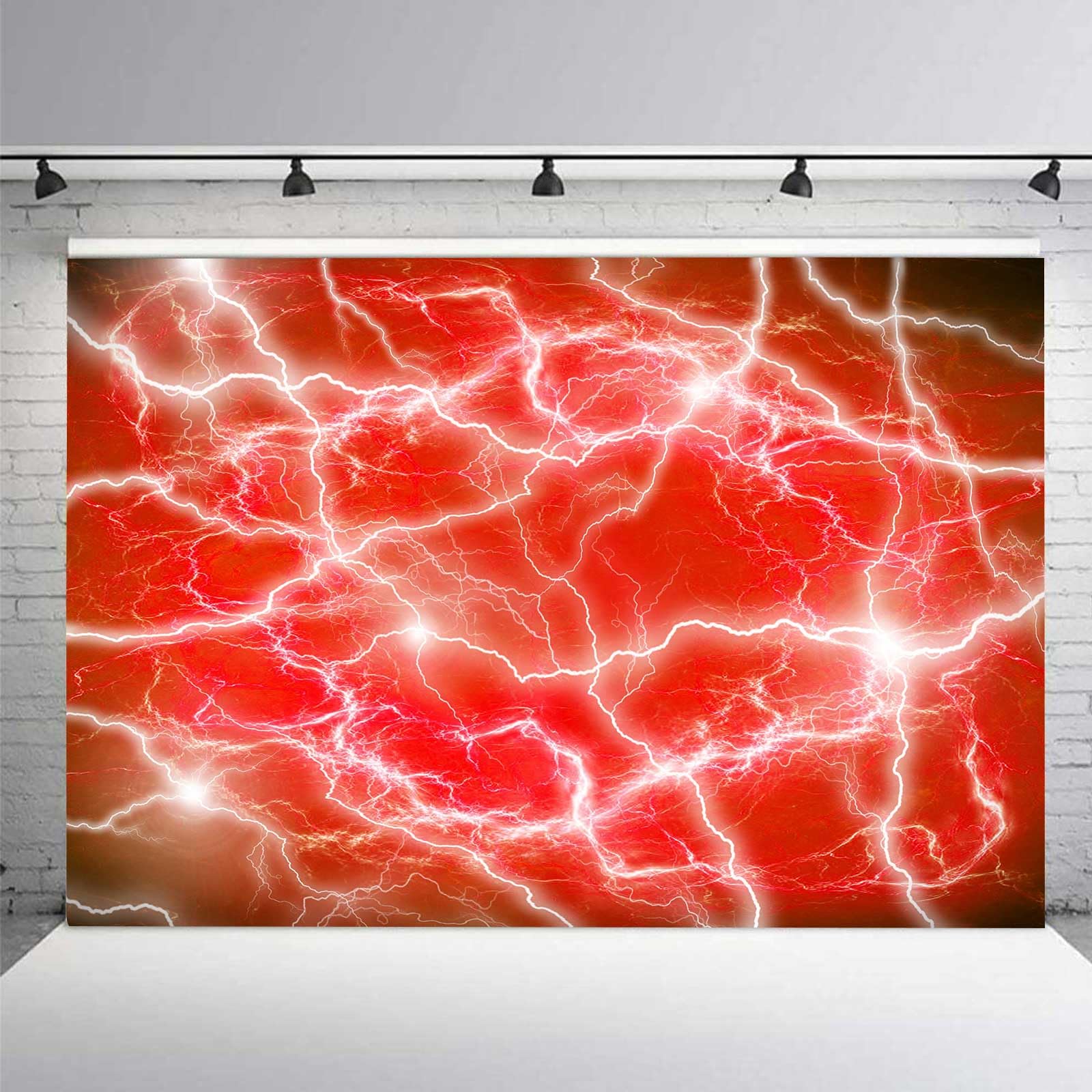 QICAIYUN Dark Blue Lightning Background Dark Cloudy Photo Background Blue Lightning Storm Backdrop for Kids Adults Portrait Photography Photo Studio Props 7x5 YUNBDJ716