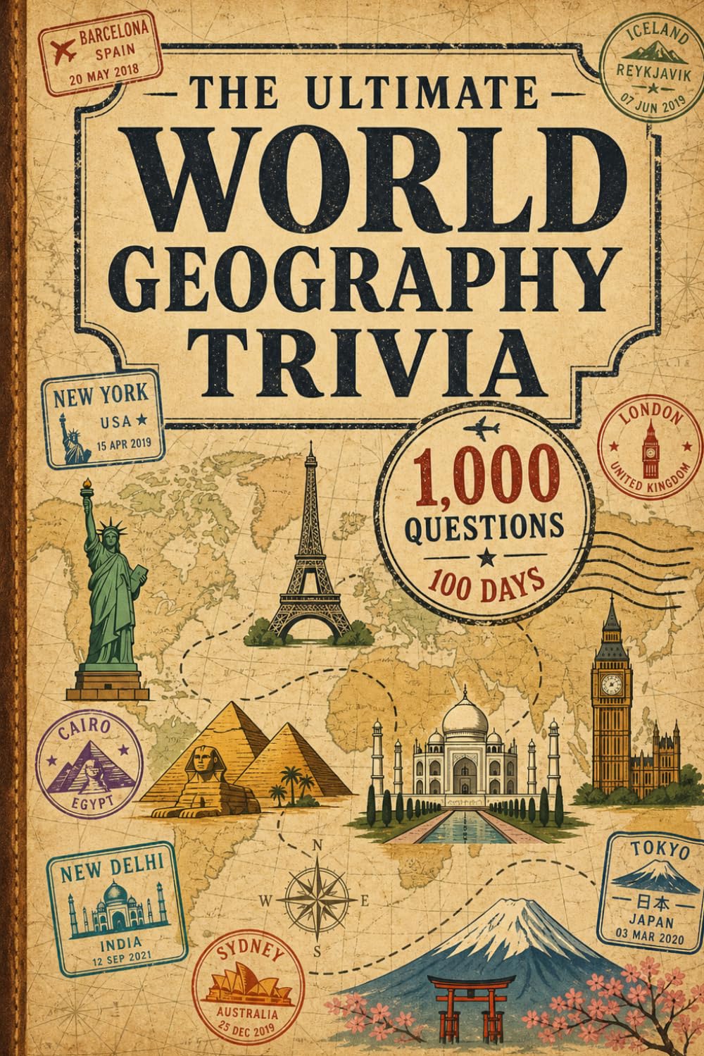 The Ultimate World Geography Trivia: 1,000 Questions with Full-Color Flags - Countries, Capitals & Landmarks, A 100-Day Challenge with a Fun Fact for ... (Color Edition) (The Ultimate Trivia Series)