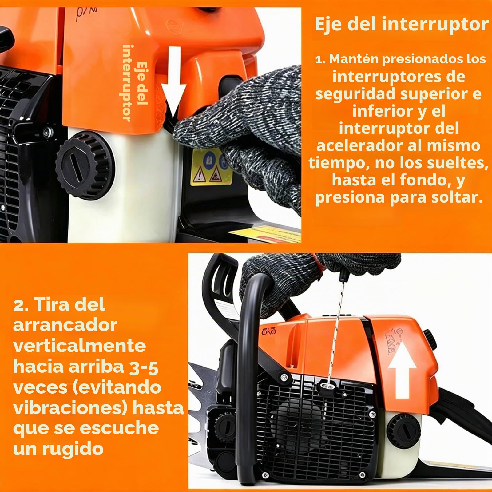 Cabezal de accionamiento de motosierra de gasolina G660, motosierra forestal de 92 cc, motosierras de gasolina profesional, para hojas de 20 pulgadas y más, fácil operación para árboles