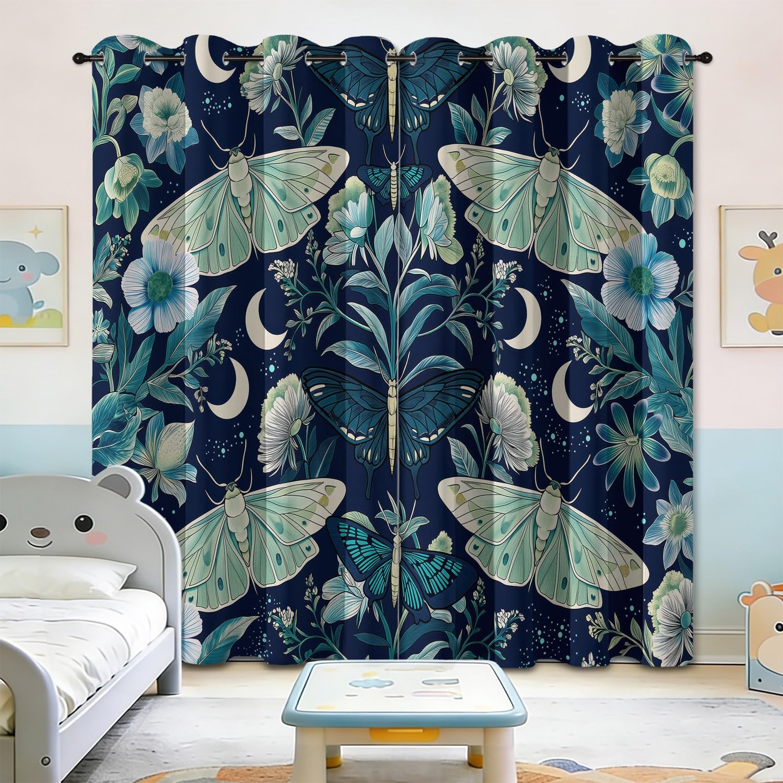 Cortinas opacas Botanical Birds Wildlife 225 x 140 cm (paquete de 2)