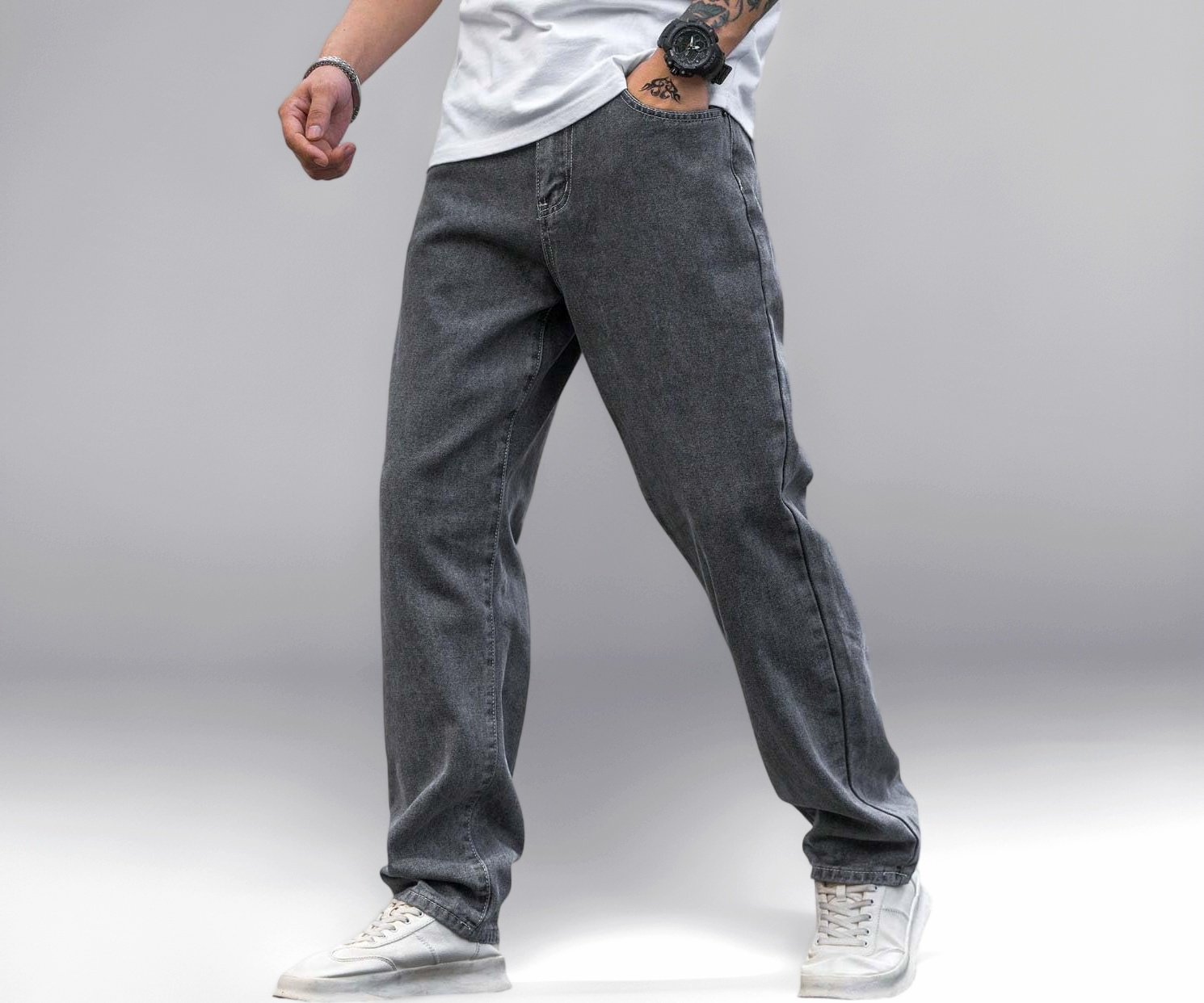 Kotty Men's Regular Fit Stretch Jeans - Mid Rise Classic