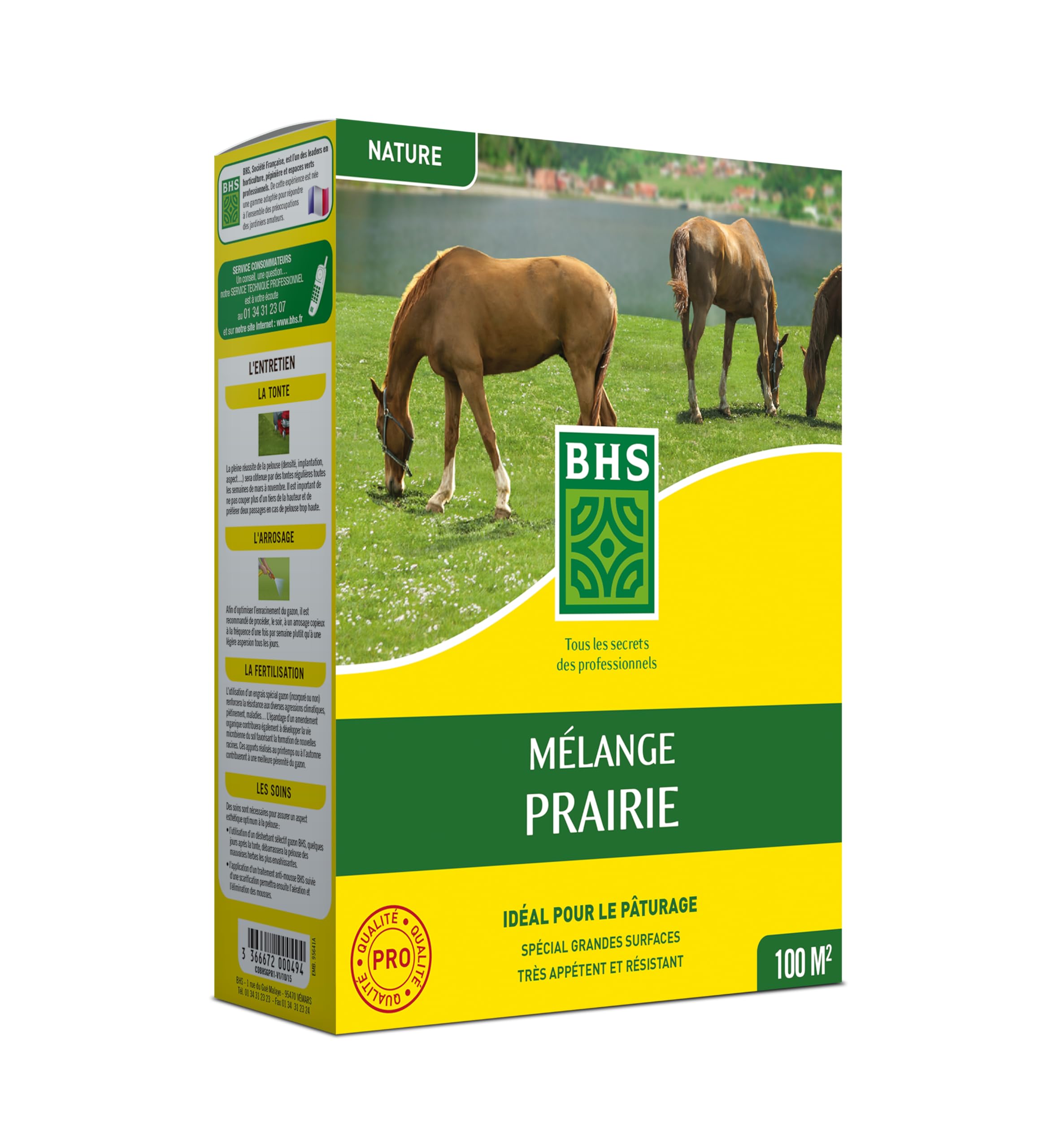 BHS GPR1 1kg 100 m² Gazon Melange Prairie zones extensives