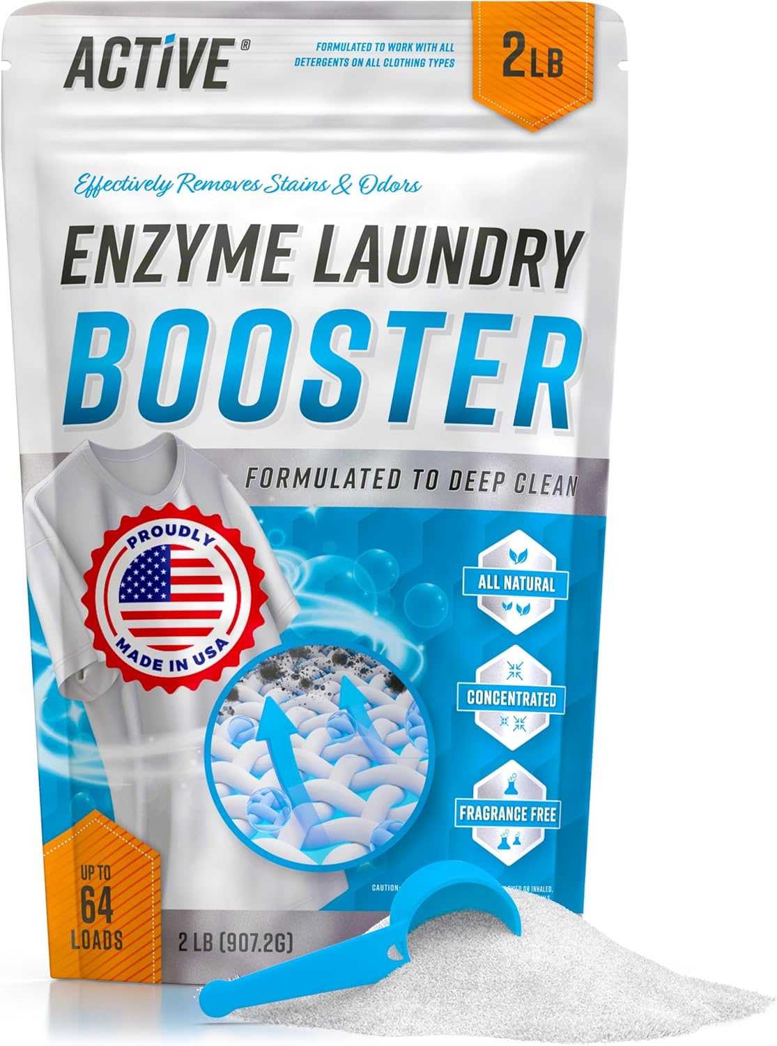 Amazon.com: Enzyme Laundry Booster Odor Remover - 2 lbs Unscented ...