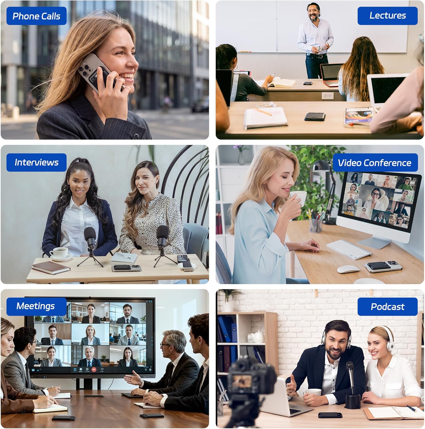 AI Voice Recorder, AI Note Taker, 18120 mins free Transcribe & Summarize with AI, App Control, Note Taking Device for Meetings & Calls, Supports 100+ Languages, Ultra-Slim, Case Included, Grey