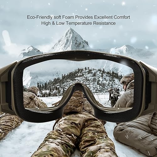 Miniatura 4 de XaegisTac Gafas antiempañamiento Airsoft de seguridad con lentes intercambiables gafas militares balísticas para tiro caza deportes al aire libre